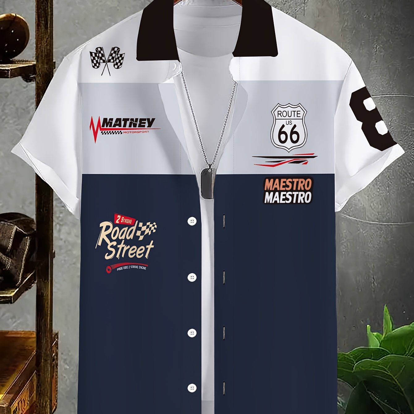 Men's Letter Graphic Color Block Shirt Lightweight Jacket