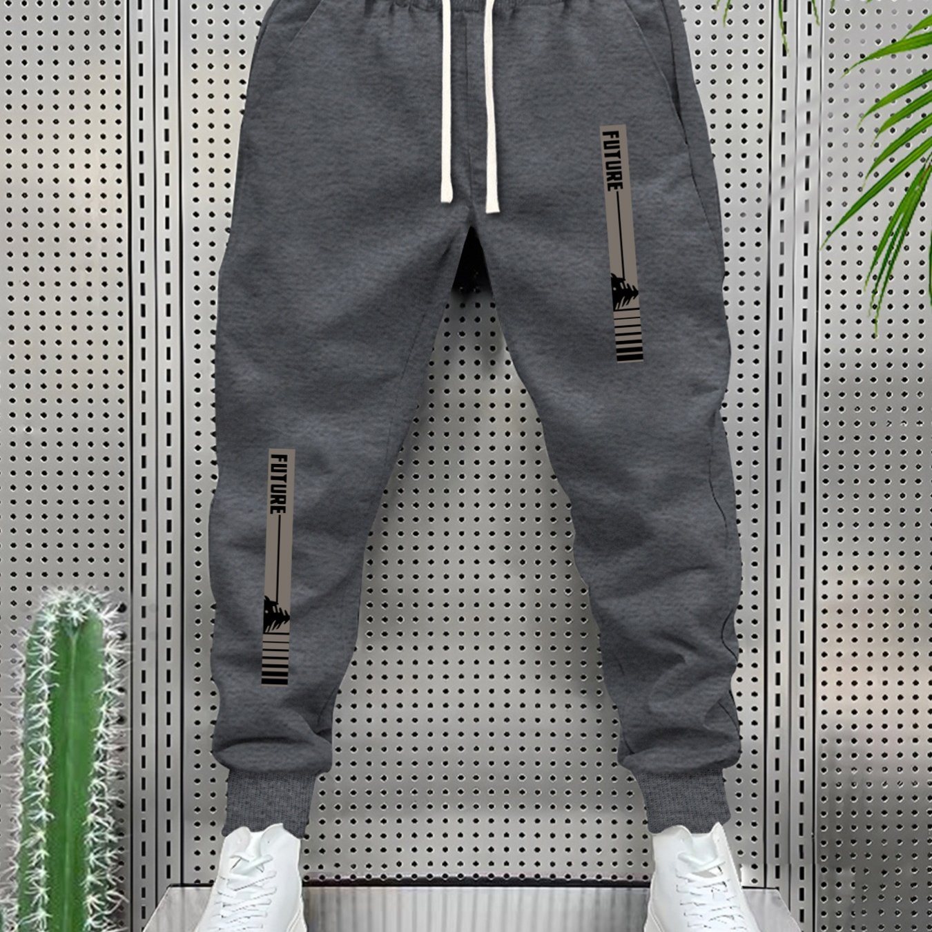 TEMU 2026 Summer New Arrival Plus Size Men's Printed Long Pants, Loose Straight-leg, Extra Wide And Extra Large, Trendy And Versatile Casual Pants,