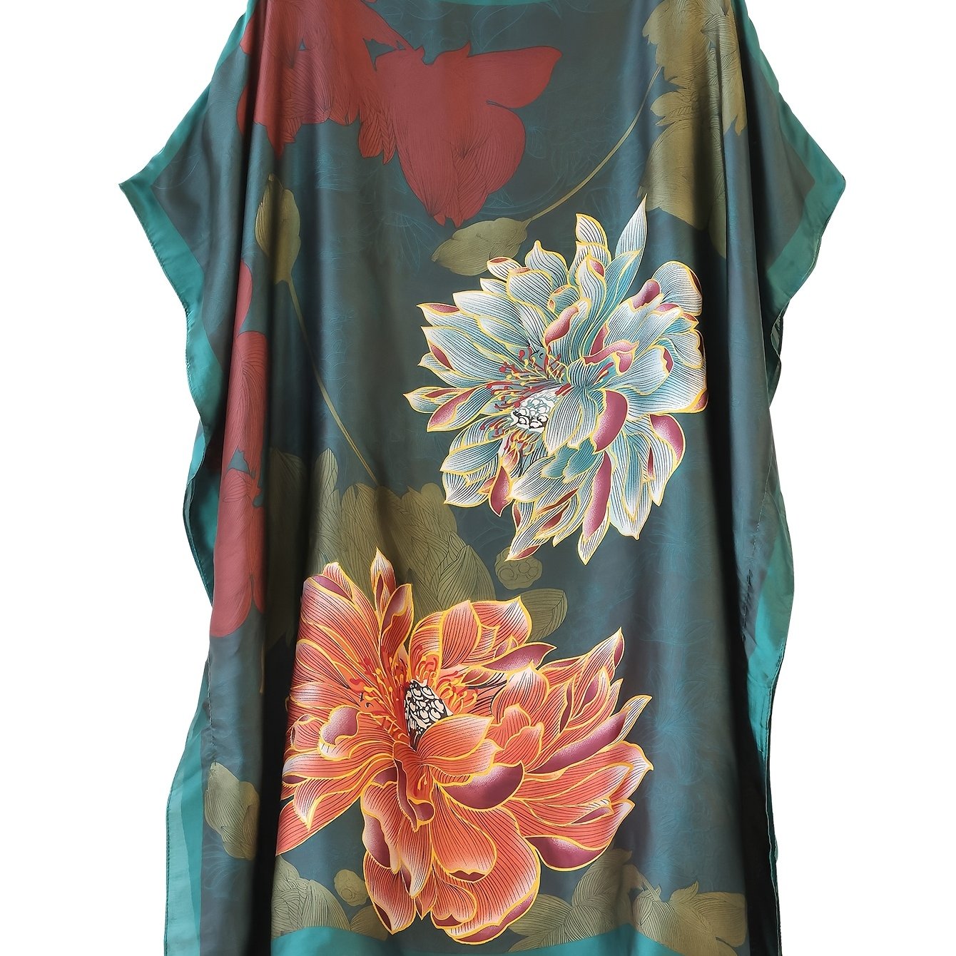 TEMU Lujin Satin Premium Women's Summer Travel Rayon Print Clothing Bohemian Style