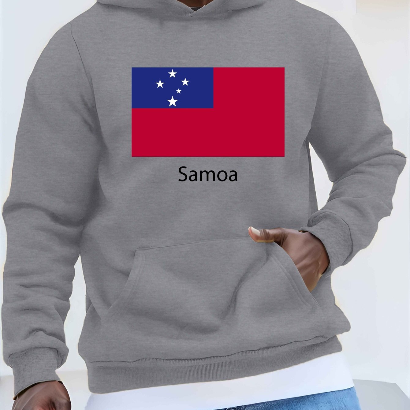 TEMU : Samoa 250g Hoodies For Men In Larger Sizes, Plus Size
