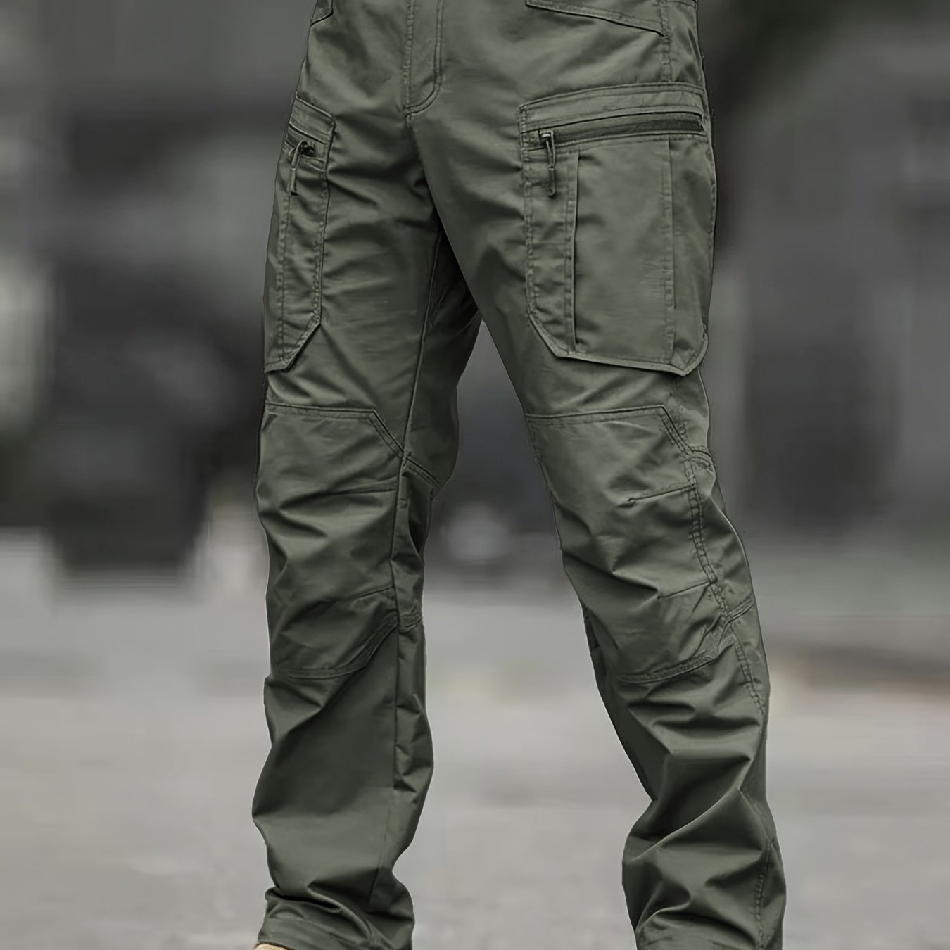 TEMU Men's Tactical Cargo Pants, Multi- Design - Durable Fabric For Outdoor Hiking And Construction Work, Spring/fall/summer , Work Trousers, Solid
