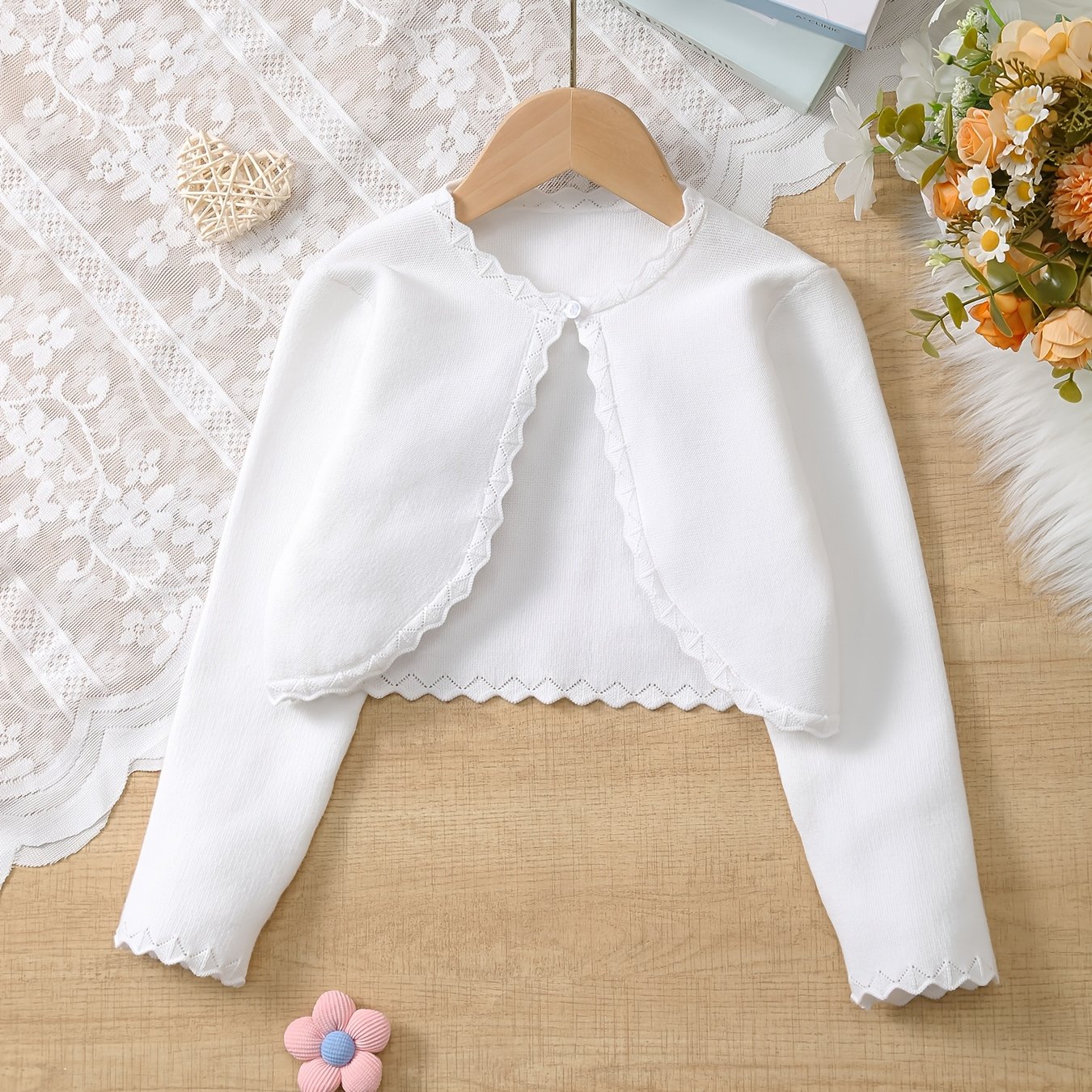 Girls' Knitted Elegant Shawl With Exquisite Lace, New Style Of Dressing