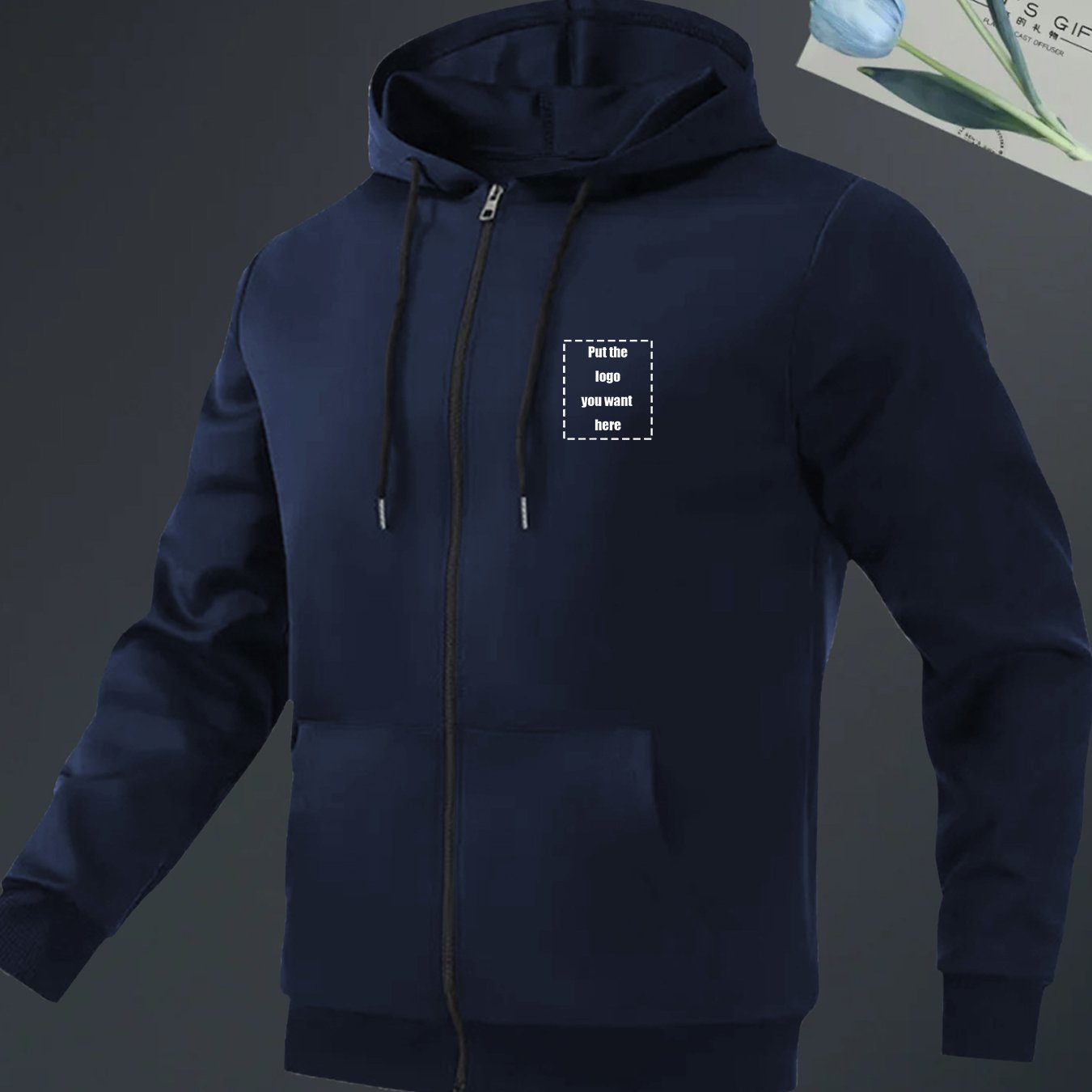 TEMU [Personalizzazione] Giacca da - Giacca con Cappuccio Giacca Casual da Moda Trendy con Zip e Cappuccio Personalizzazione Esclusiva - Lavabile in