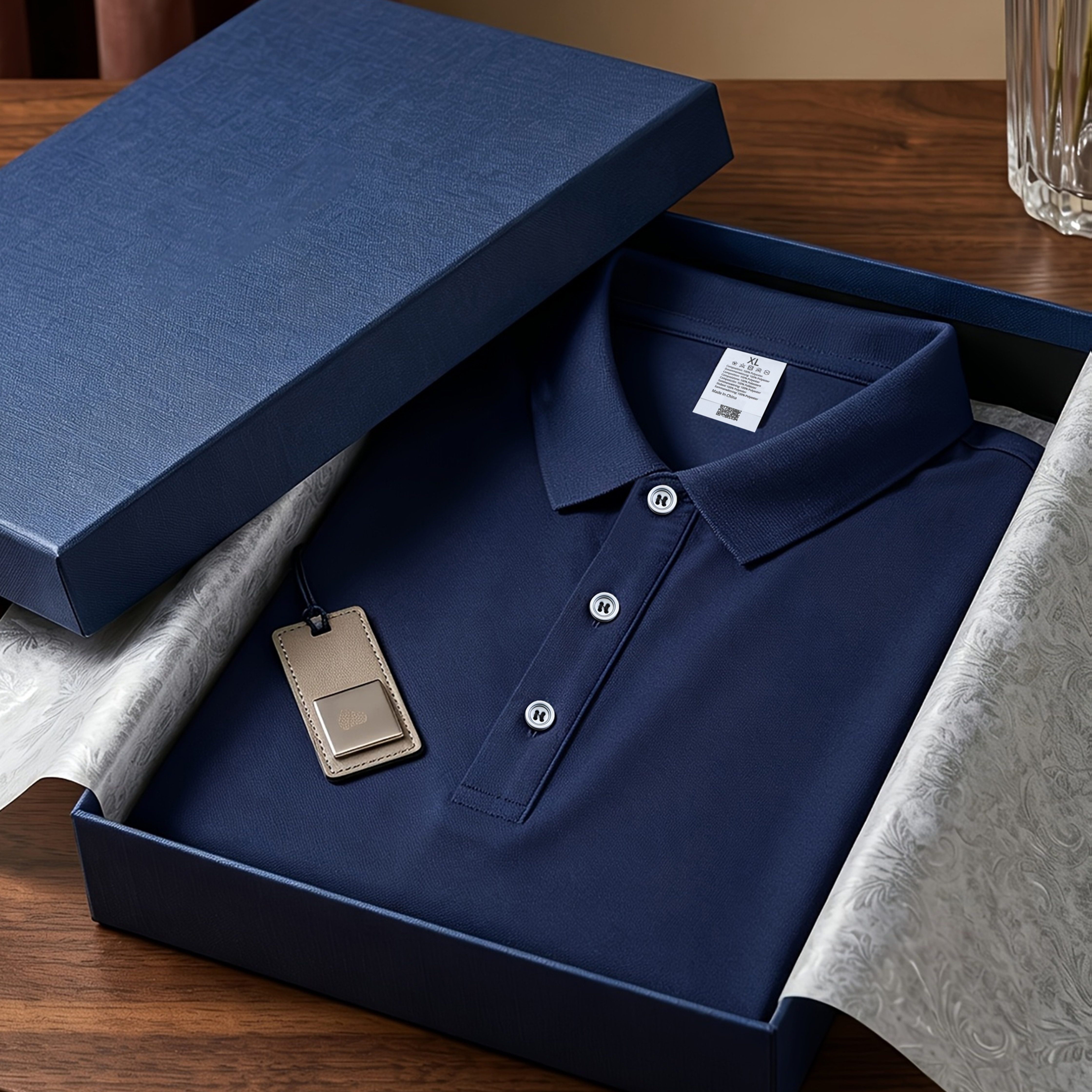 TEMU Classic Solid Color Short-sleeve Shirt, Men's Golf Lapel Button-up Fashionable And Versatile Top (box Not Included) Wrinkle-resistant