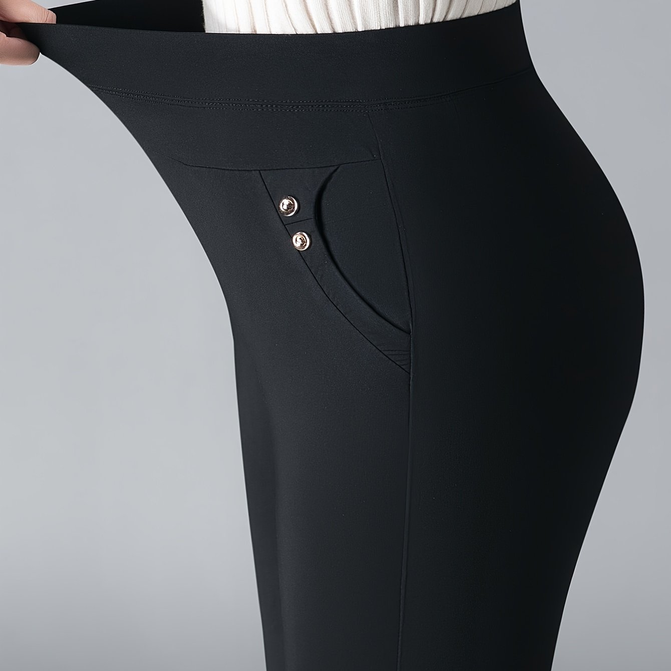 TEMU Grande Taille - Convient aux femmes et aux déplacements quotidiens, pantalon de base extérieur élastique pour femmes, vêtements toutes , nouveau