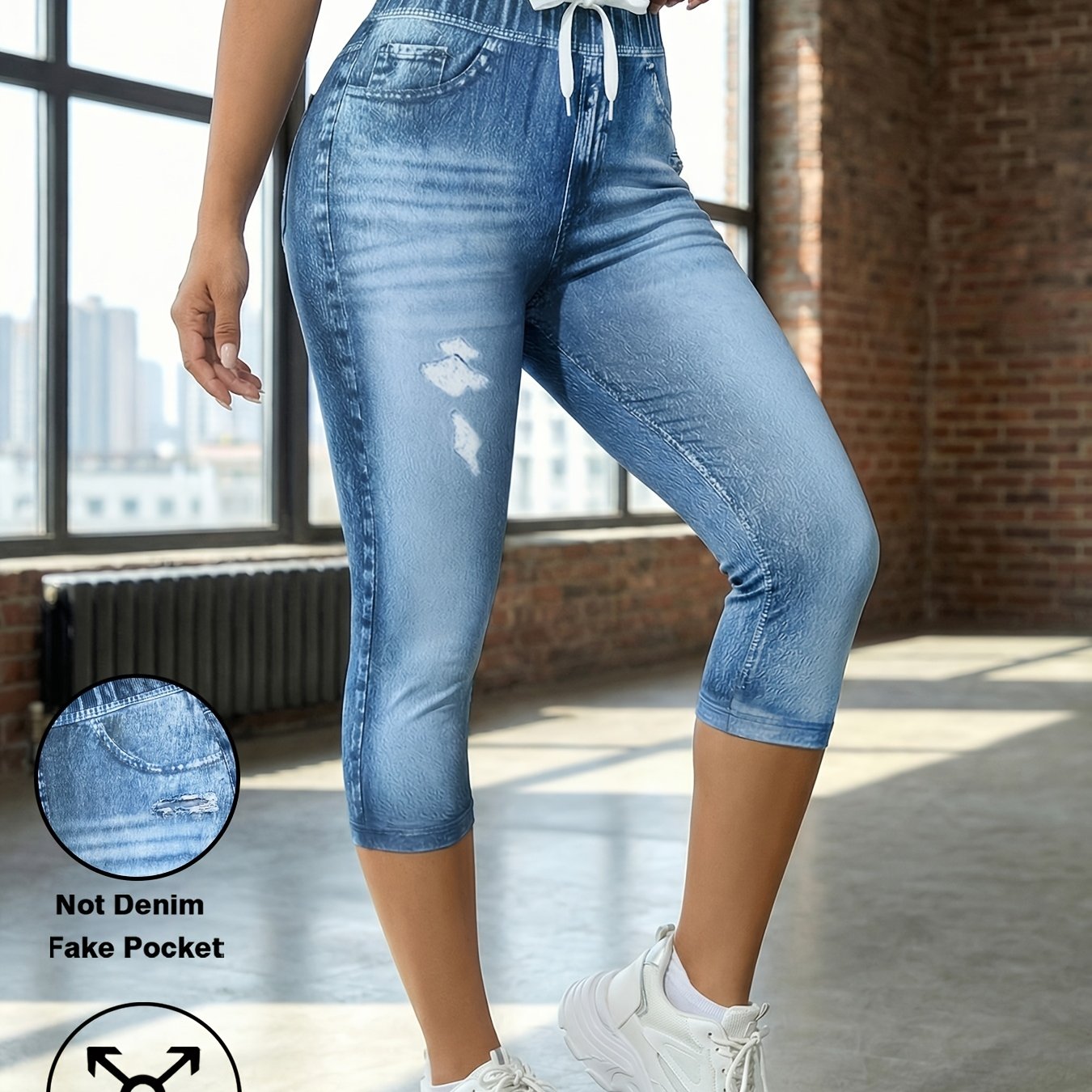 TEMU [printed Pants - Not Denim Fabric]plus Size - [printed Pants - Not Denim Fabric]plus Size - [printed Legging-not Denim Fabric] Plus Size Women's