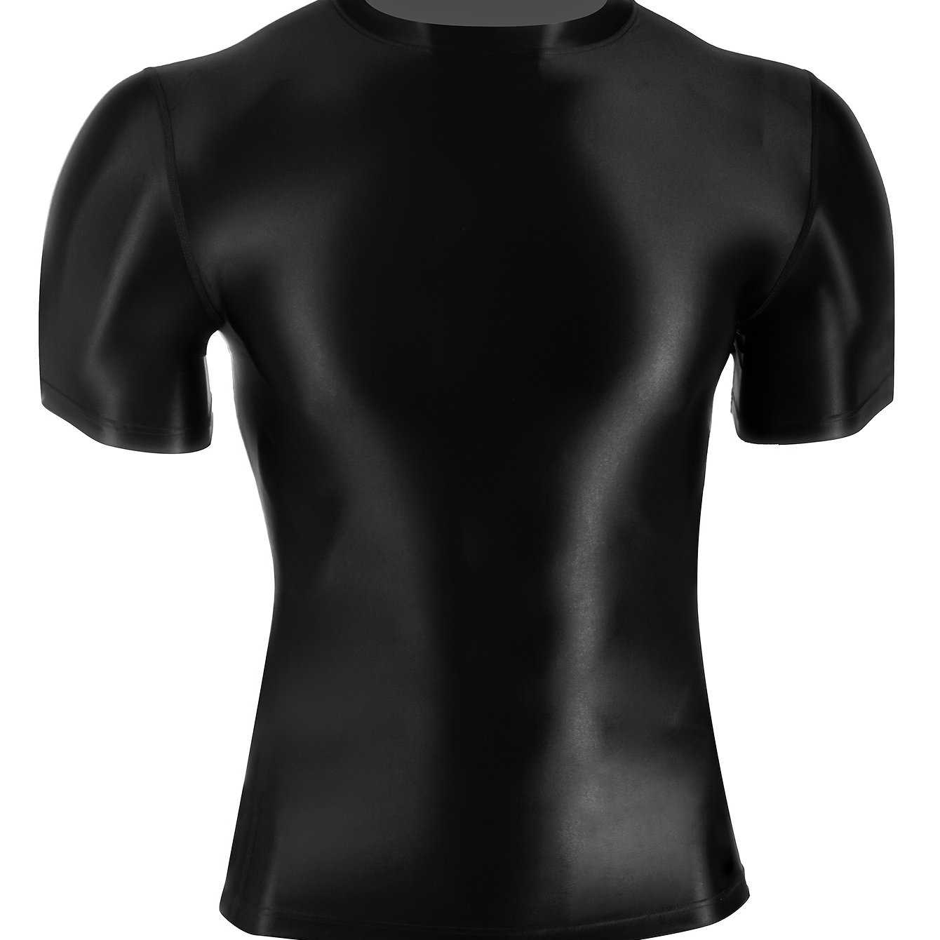 Image of Glossy Sexy Men's Compression Shirt Short Sleeve Spring High-elastic Breathable Quick-dry Summer Compression T-shirt Workout Running Basketball Training Wear