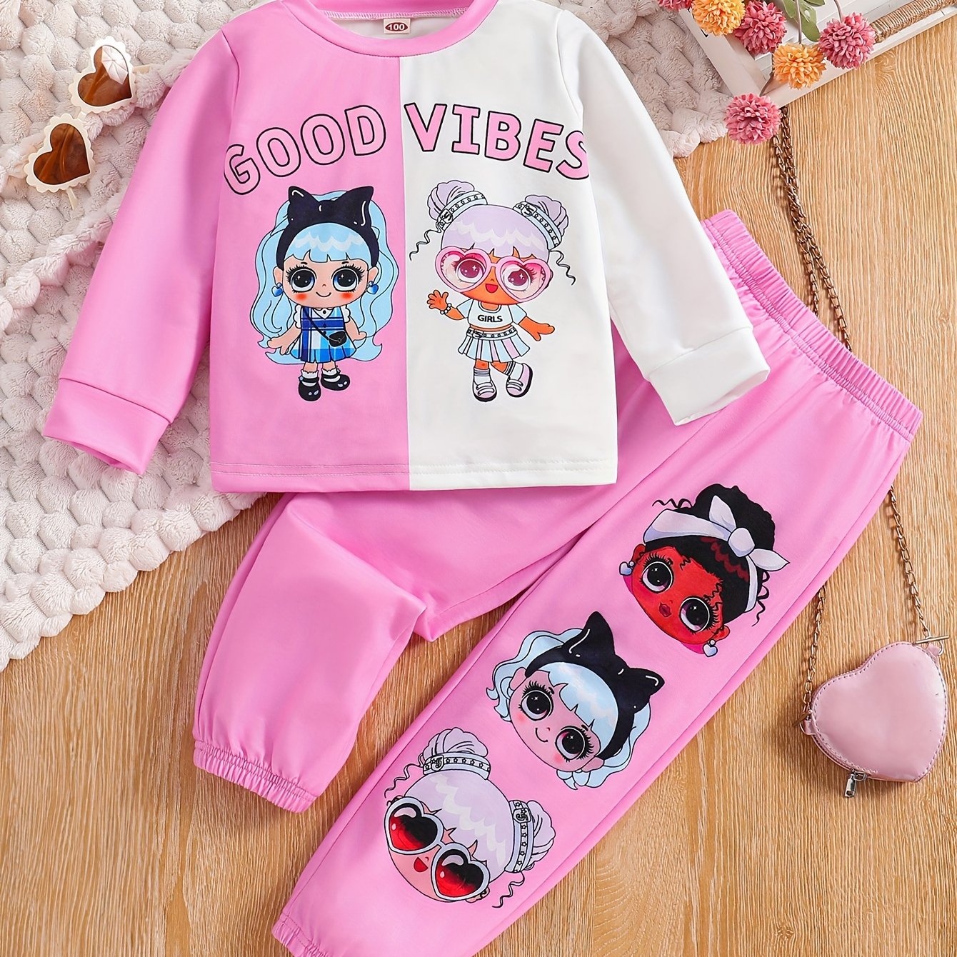girls-trendy-cartoon-star-girl-graphic-outfits-splicing-top-temu-denmark