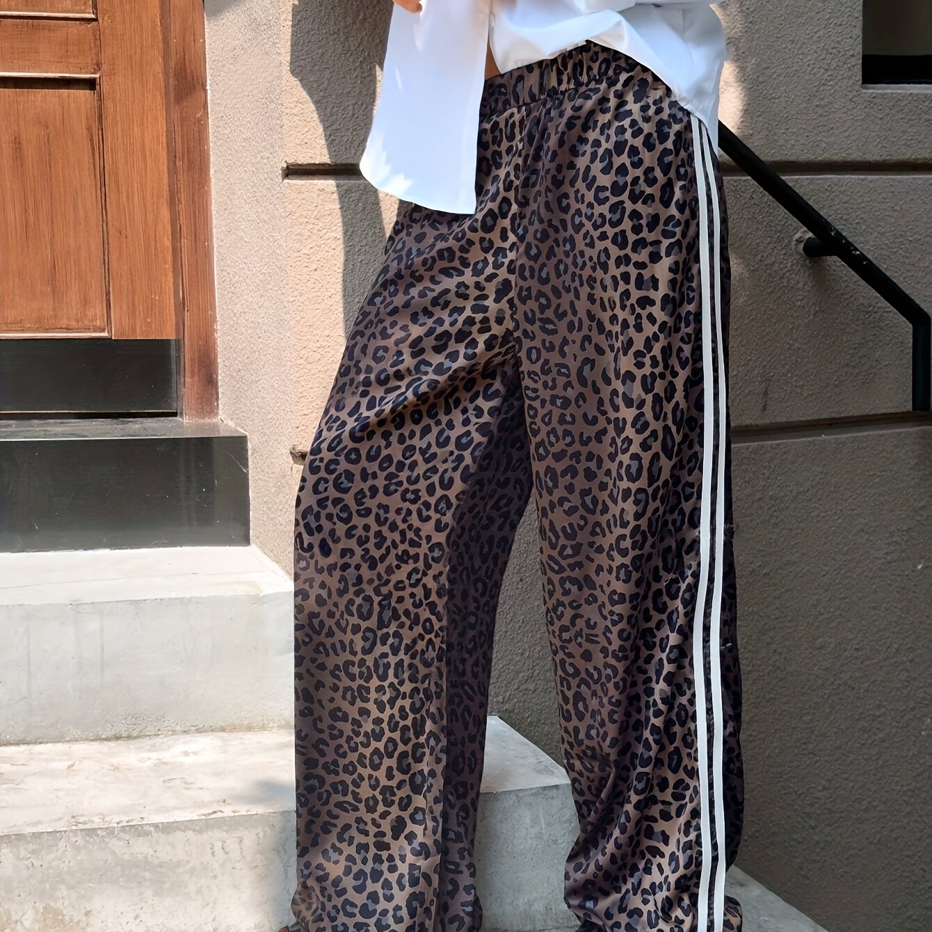 Fashion Leopard Print Trousers