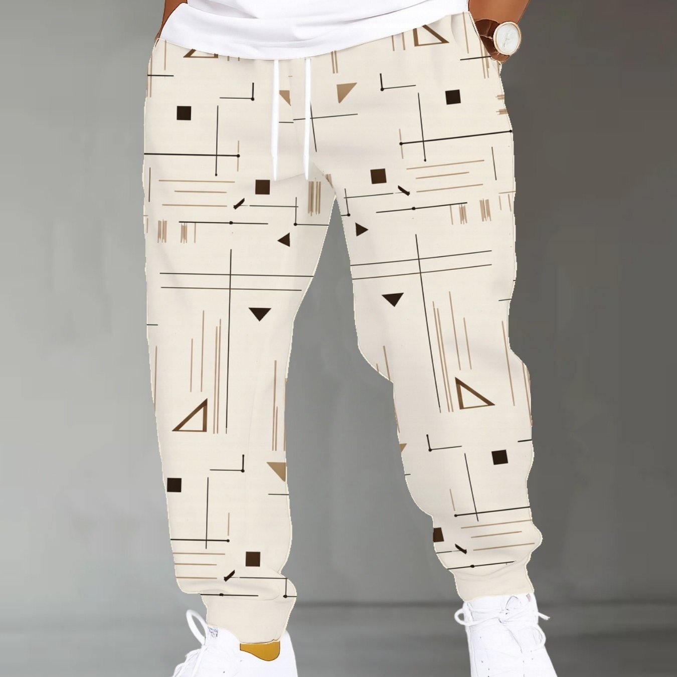 TEMU Pantaloni Jogger Stampa - Tessuto Traspirante Non Elasticizzato, Lavabile in Lavatrice, Pantaloni Casual per Fitness, Ideali per Abbigliamento |