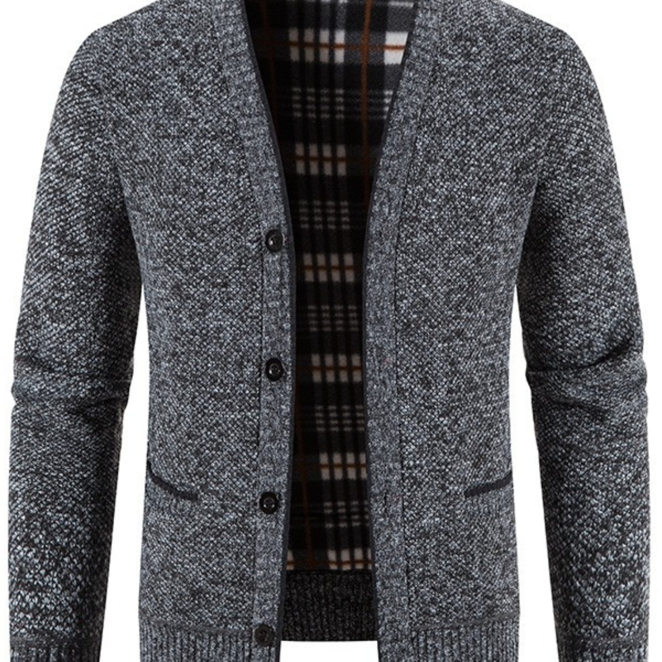 Image of New Autumn Winter Cardigan Trendy Casual Thick V Neck Men Knit Sweater Outerwear For Export (please Refer To Size Chart)