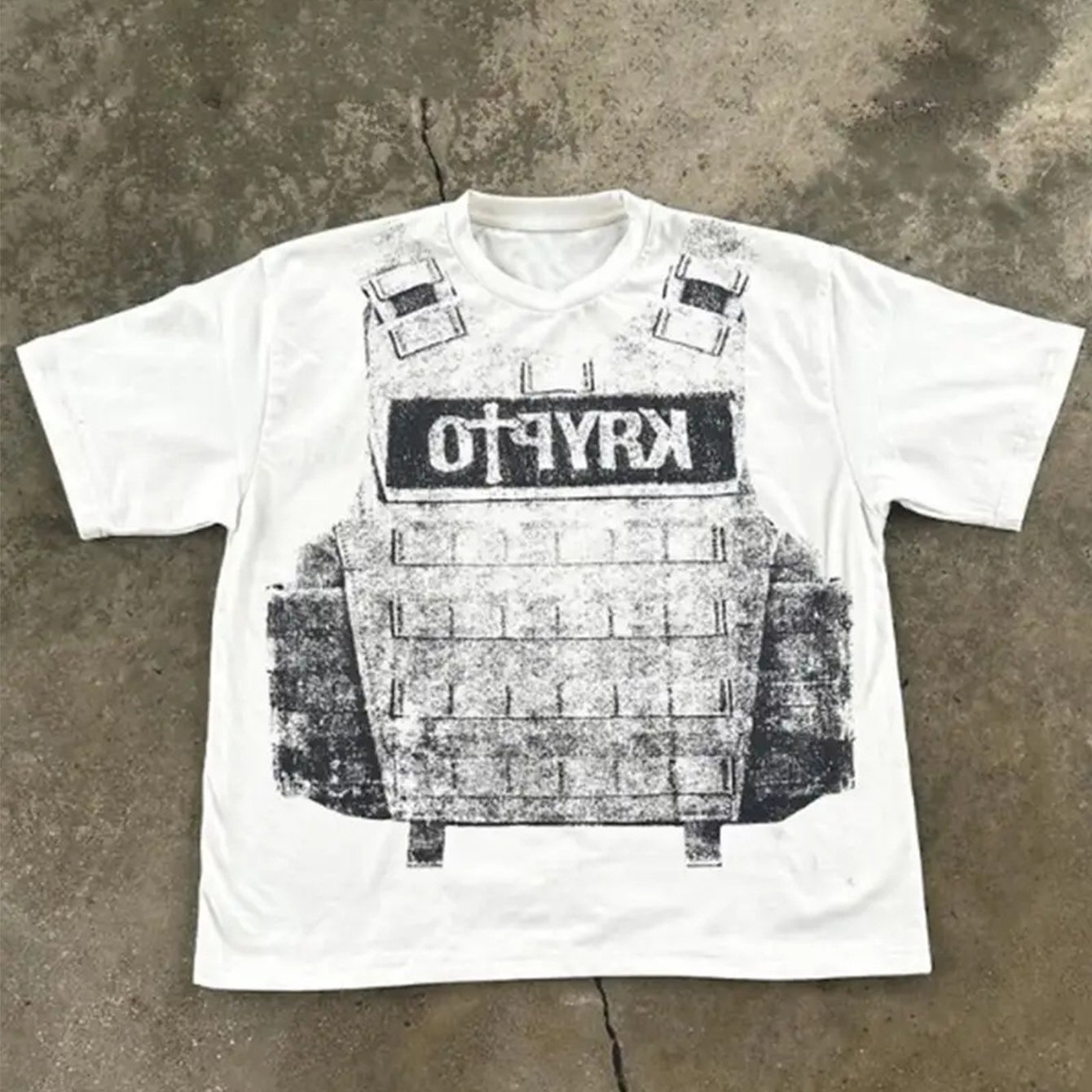 Protective Vests Pattern Printing 100% Cotton Soft And Comfortable Leisure T-shirt For Men And Women.