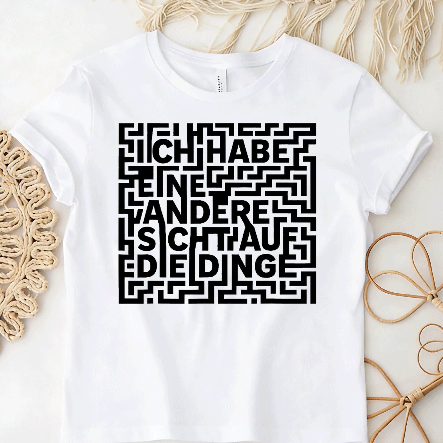 Image of Autism T-shirt With German Text Ich Habe Eine Andere Sicht Auf Die Dinge German Language For Men Women Unisex Funny T-shirt