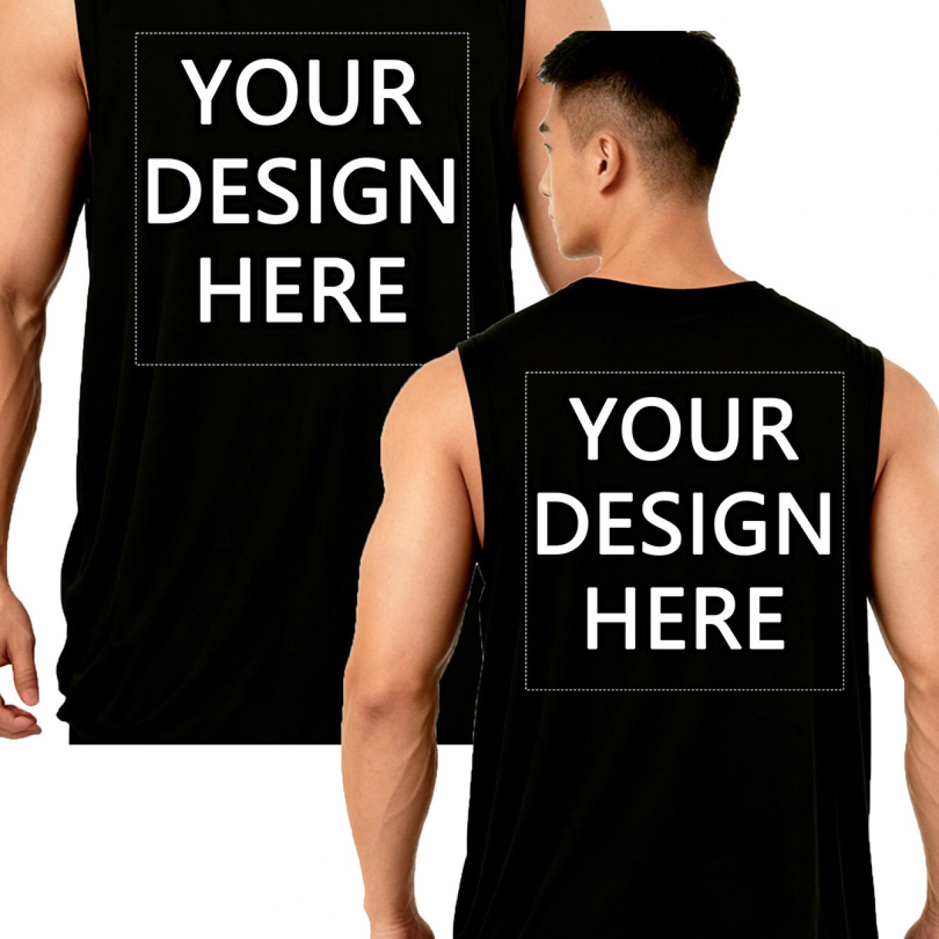 TEMU Customized Vest- Personalized With Name And Number, Breathable And Quick-drying Fabric, Printed Design, Suitable For , Summer Sports, And Casual