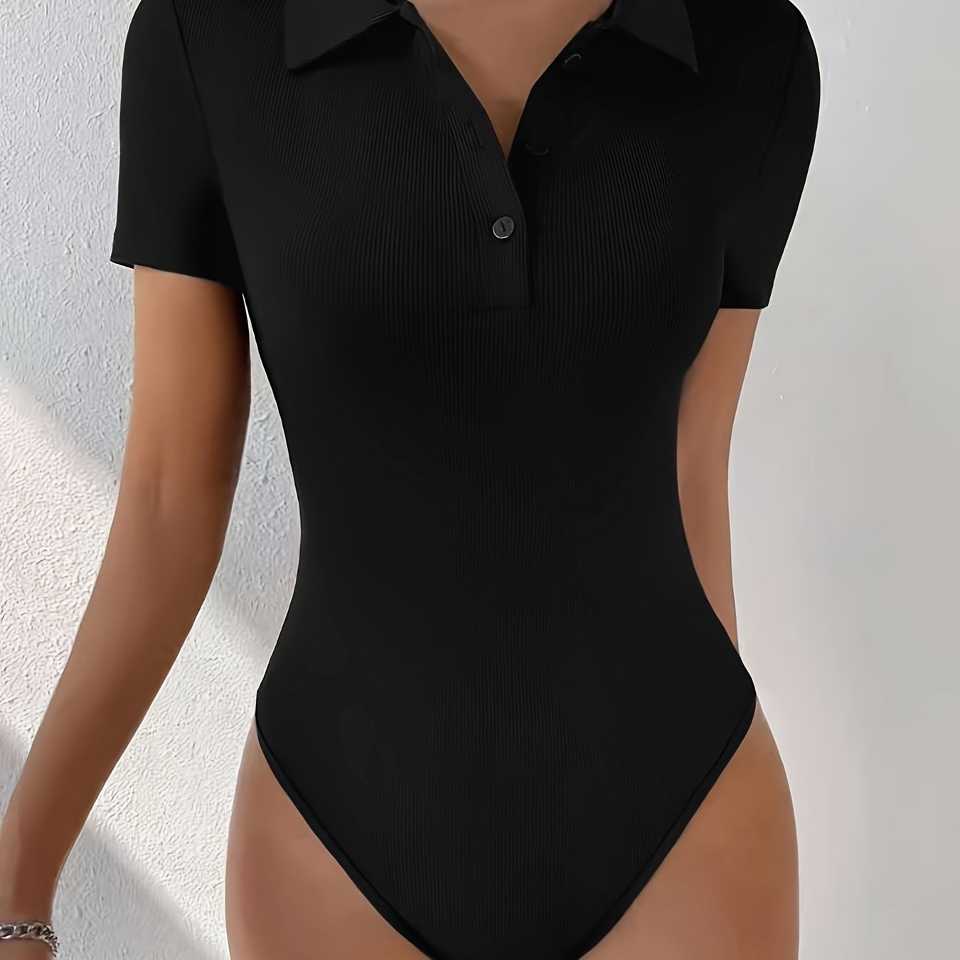 Casual Collar Bodysuit