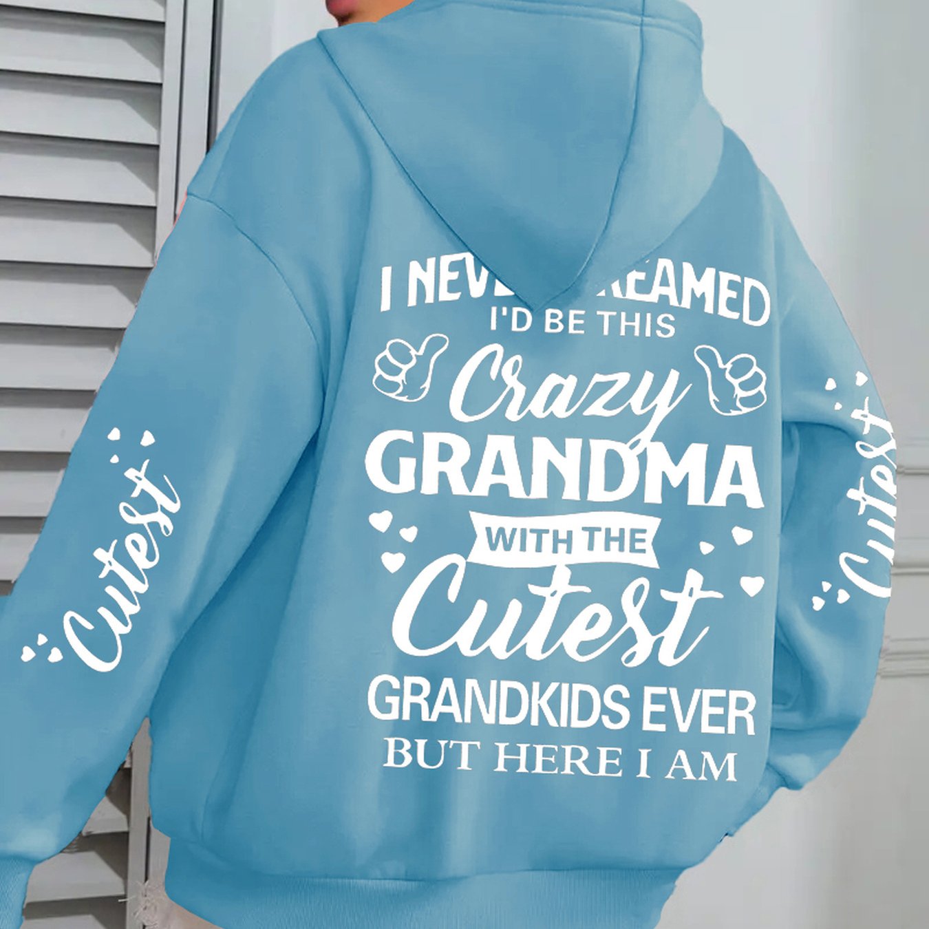TEMU Women's Hooded Long Sleeve Sweatshirt For Spring, Autumn And Winter. A Fashionable Fleece-lined Hooded Outerwear, A Versatile Top With Printed
