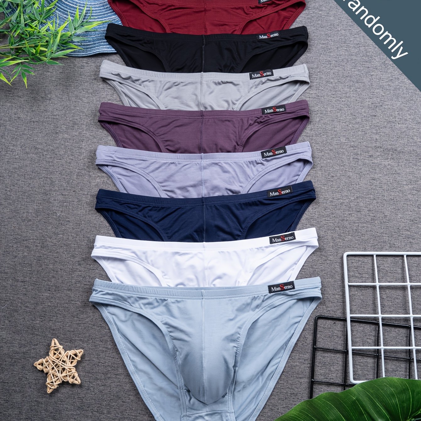TEMU [men' Underwear] Random 3pcs Set. Men' Pants. Breathable And Comfortable. Easy And Fashionable. Suitable For Outdoor . Worn All Year Round.