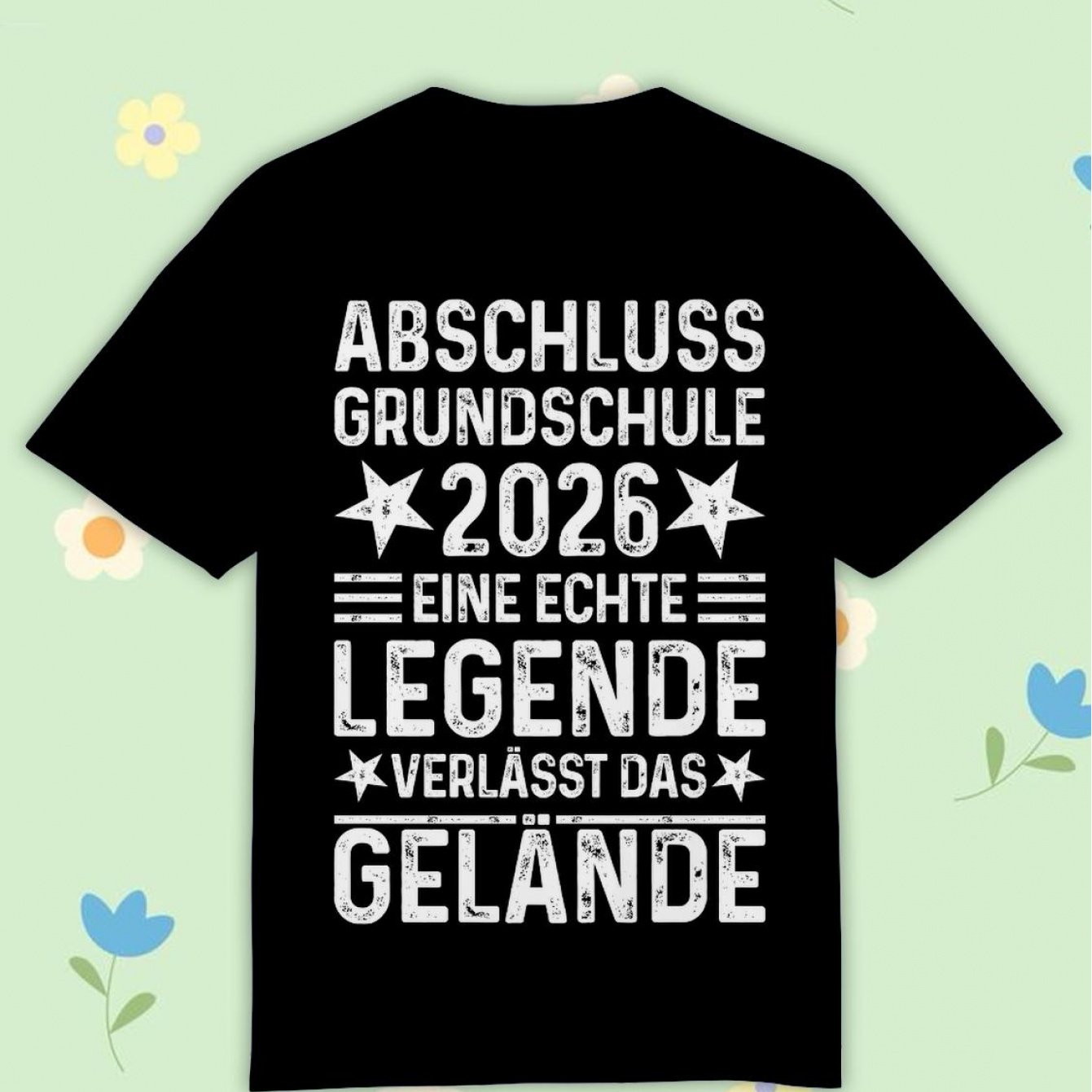 Image of Grundschule Abschluss 2026_1 Comfortable Casual Crew Neck Tee For Boys And Girls T Shirt, 200g