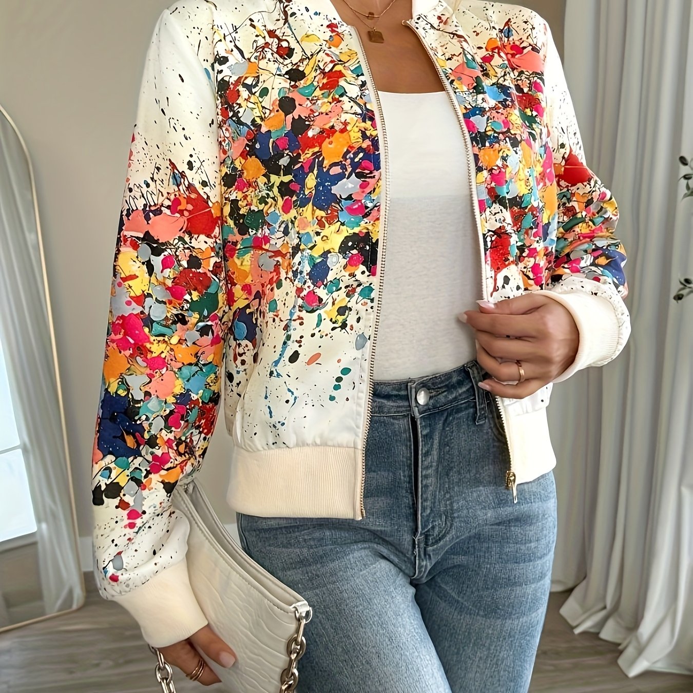 Image of Women's Spring Autumn Early Winter Positioning Thin Jacket