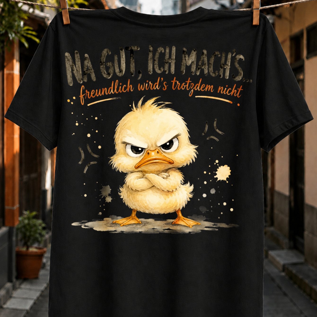 Image of Men's T-shirt With German Na Gut Ich Friendly Not Humor Slogan Unisex All T-shirt Plus Size Big And Tall