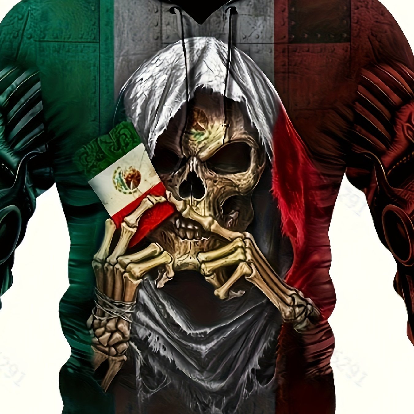 Mexico Flag Pattern Print Hoodie Cool Hoodies Men Men's - Temu