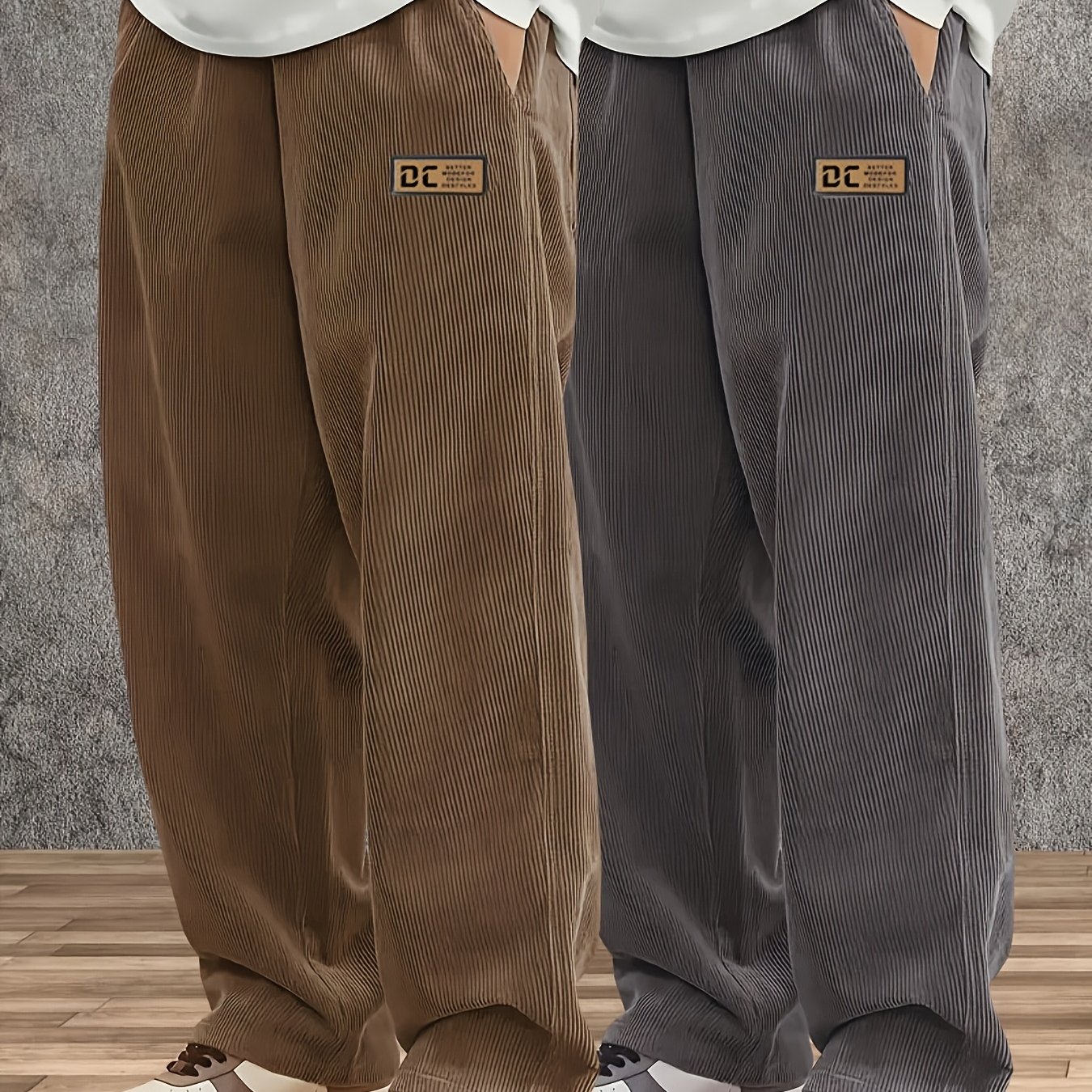 2pcs Corduroy Long Pants Set, , For Outdoor, And Gilrs Clothes