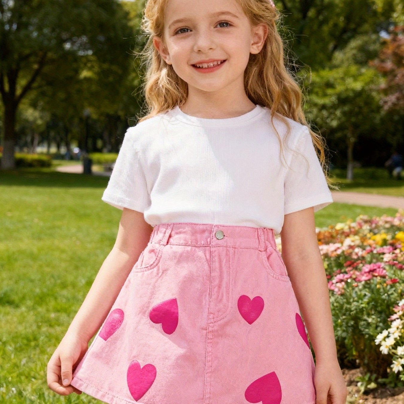 Image of Casual Streetwear Denim Skirt With A , Perfect For Spring And Summer, Ideal As Christmas Presents For Daughters, Nieces, Nephews