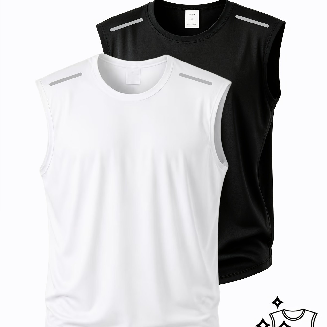 TEMU 2 Breathable Sports Vests For Men, Suitable For Gym And Outdoor Activities, Plus Size
