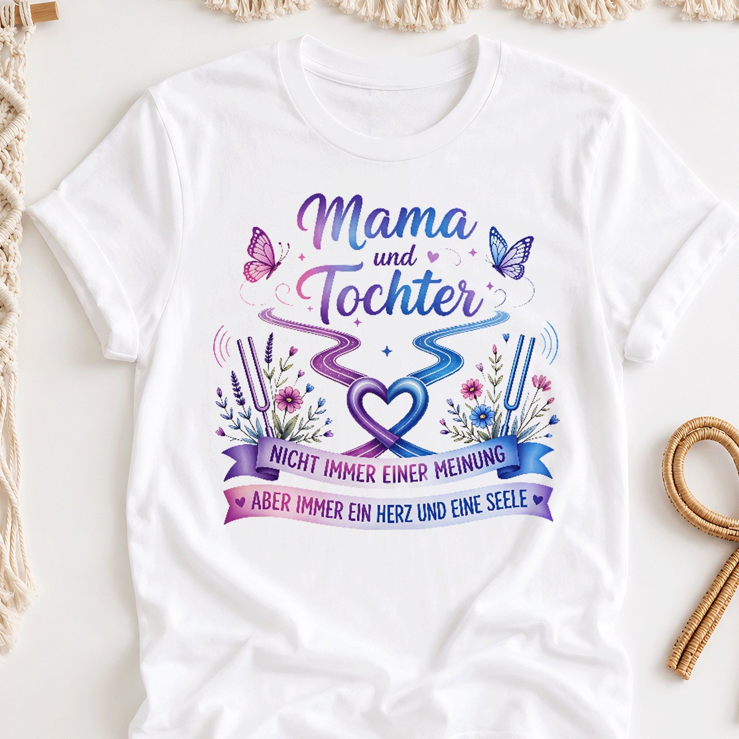 Image of Mama Tochter Different Routes Family Overseas Printing Y2k Oversized Unisex T-shirt For Men Women Retro 2000s Streetwear Baggy Graphic Tee