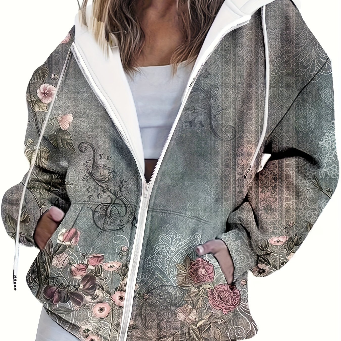 Zaino Antifurto Donna Felpa Da Donna Con Cappuccio E Coulisse