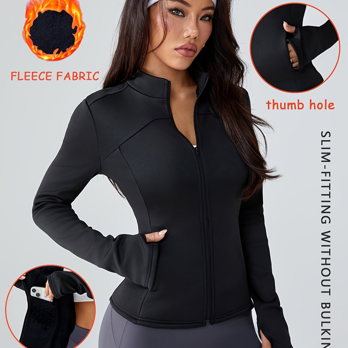 Women's Casual Sport Autumn Winter -lined Windproof Warm Jacket With Pockets