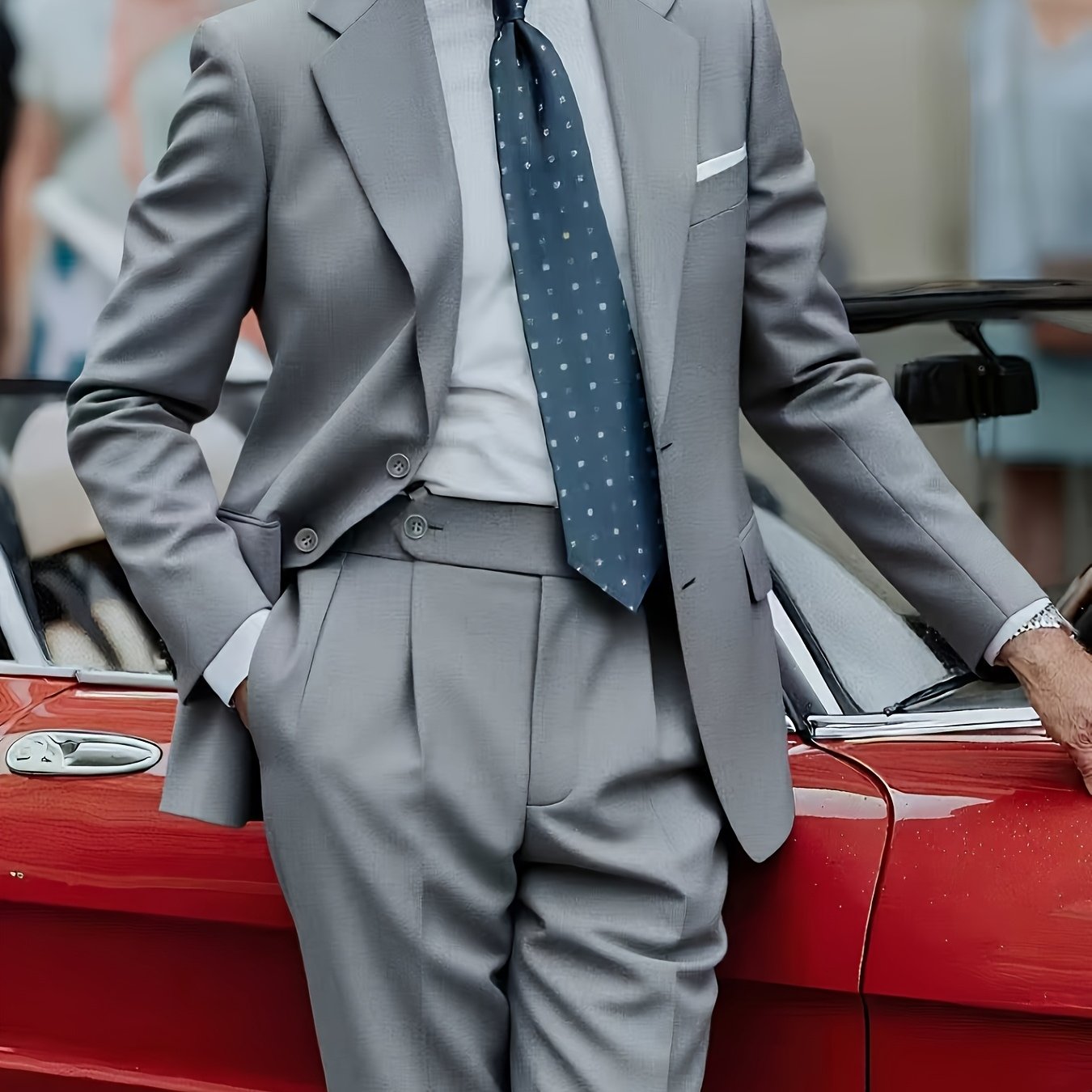 TEMU Men's 2pcs Suit, Including A Blazer And Trousers, Stylish And High-quality, Suitable For Weddings, Parties, Or Formal Events