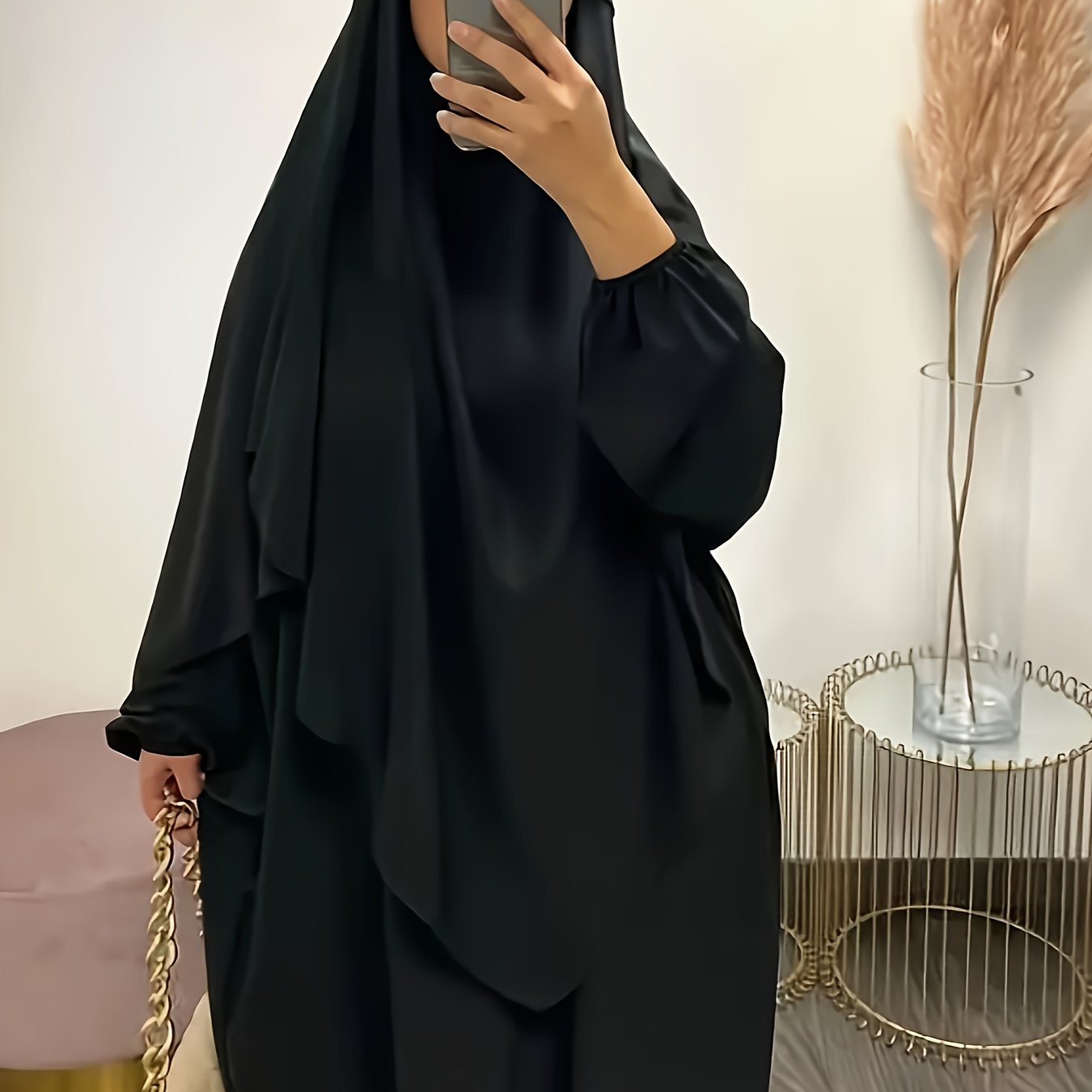 E-shop Muslimisches traditionelles Ramadan Dolman Ärmel Freizeitkleid Zweiteiler Set