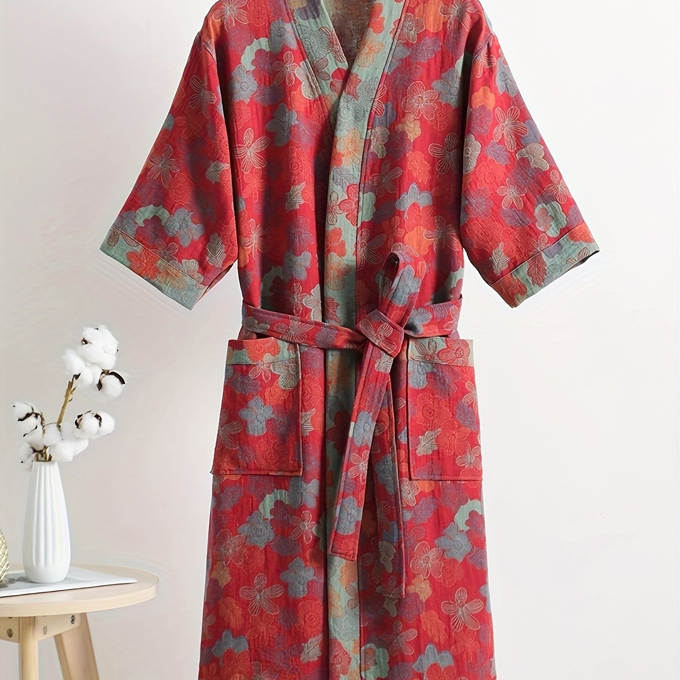 Image of Cotton Double-layer Gauze Bathrobe, Hotel Pajamas, Men's And Women's Couples' Yukata, Spring And Summer Thin Dressing Gowns, Absorbent And Quick-drying Loungewear