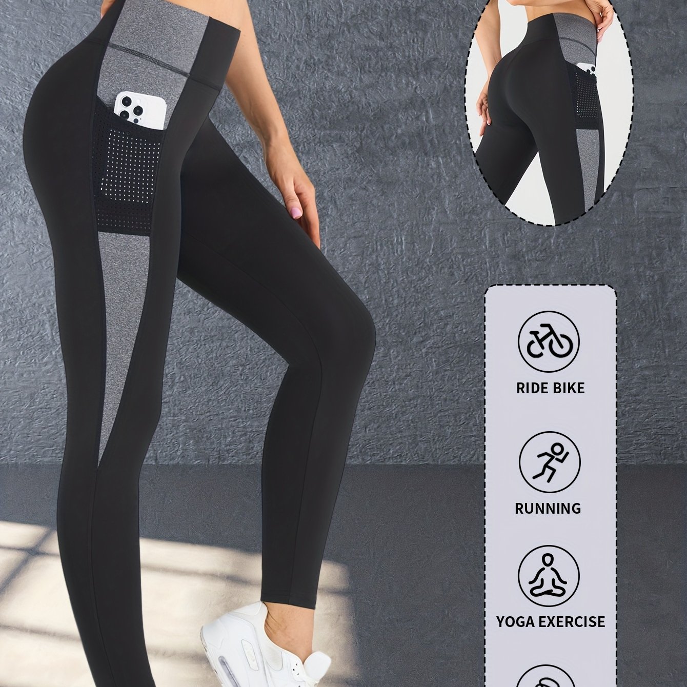 E-shop Modische Yogahose für Damen, Outdoor-Fitness-Leggings, die den Po betonen und die Taille formen, atmungsaktive und bequeme Freizeithose