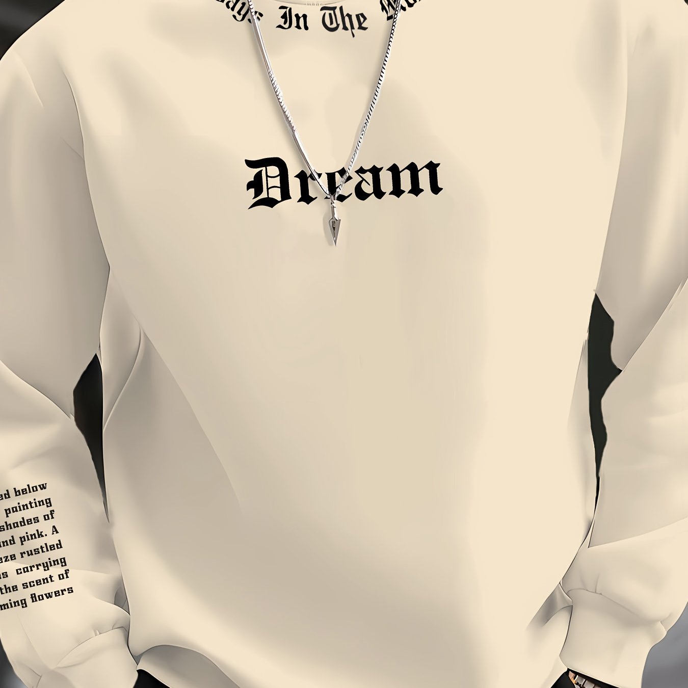 Image of Fashion Printed Crew Neck Hoodie