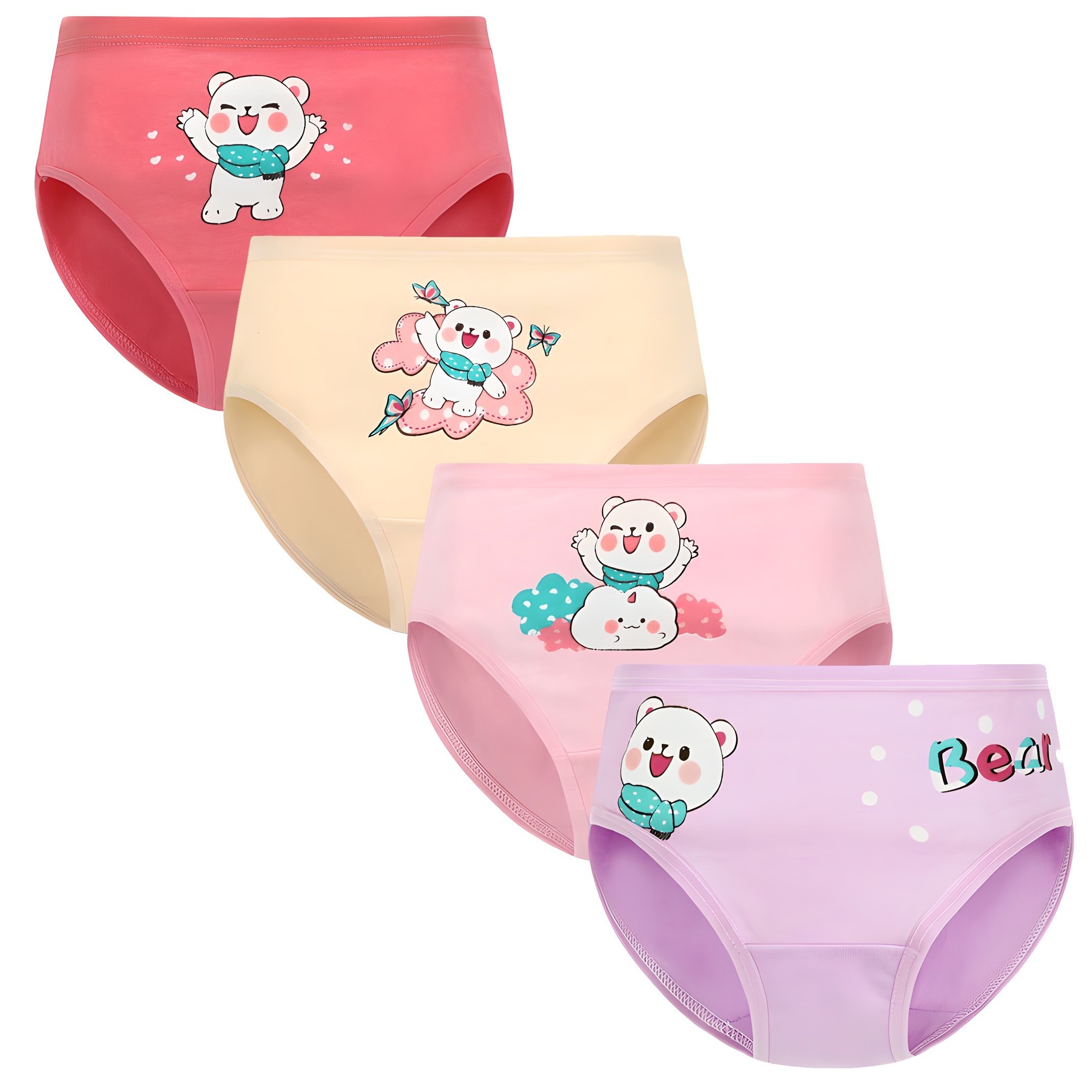 5pcs Toddler Girls Briefs Cartoon Unicorn Print Cute Underwear Cotton Soft  Comfy Breathable Kids Panties