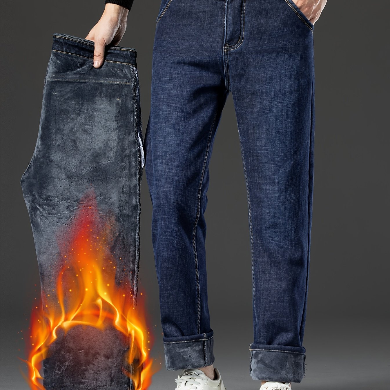 Winter Trendy Fleece-lined Jeans