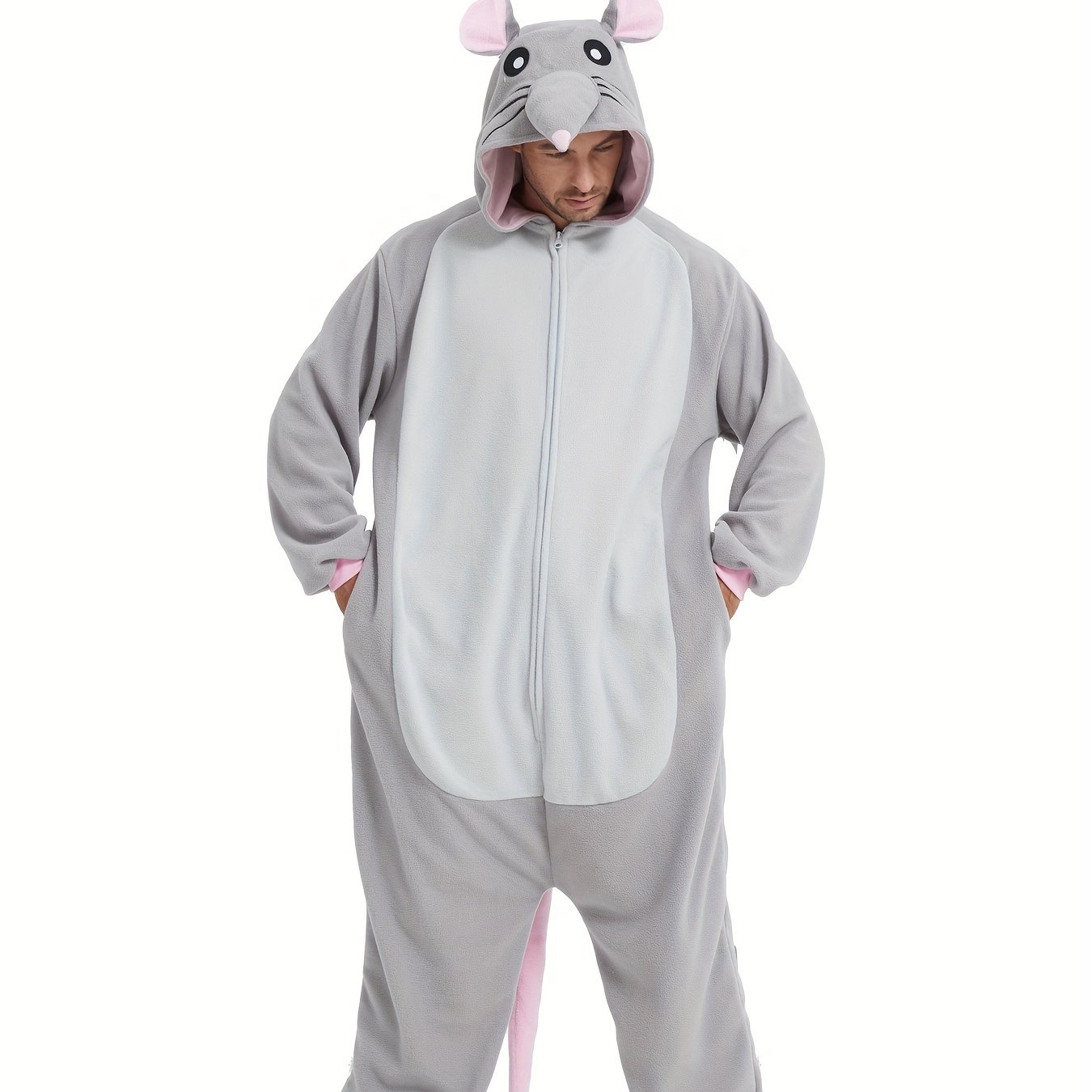 Men's Fleece Cartoon Onesie Costume