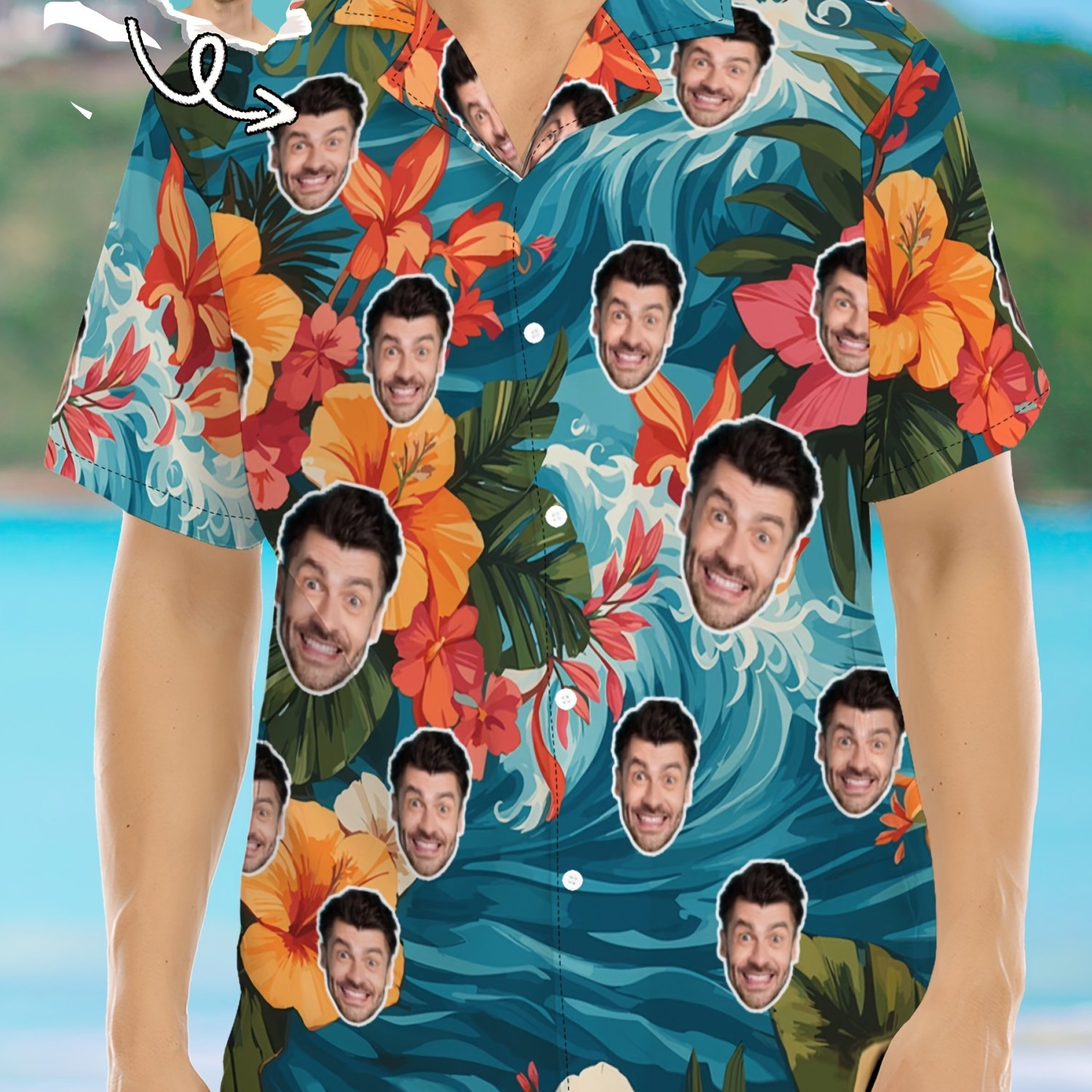 TEMU Jia + CUSTOM Personalizzata Camicia Hawaiana da , Aggiungi la Tua Completa per la su Qualsiasi Parte del Design della Camicia