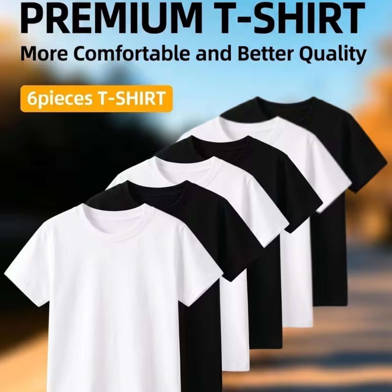 TEMU 6pcs Men' Color Crew Neck Short Sleeve T-shirts - Pc Suitable For Daily Wear, Casual Round Neck Tees, - Basic Wardrobe For, Office, Gym &