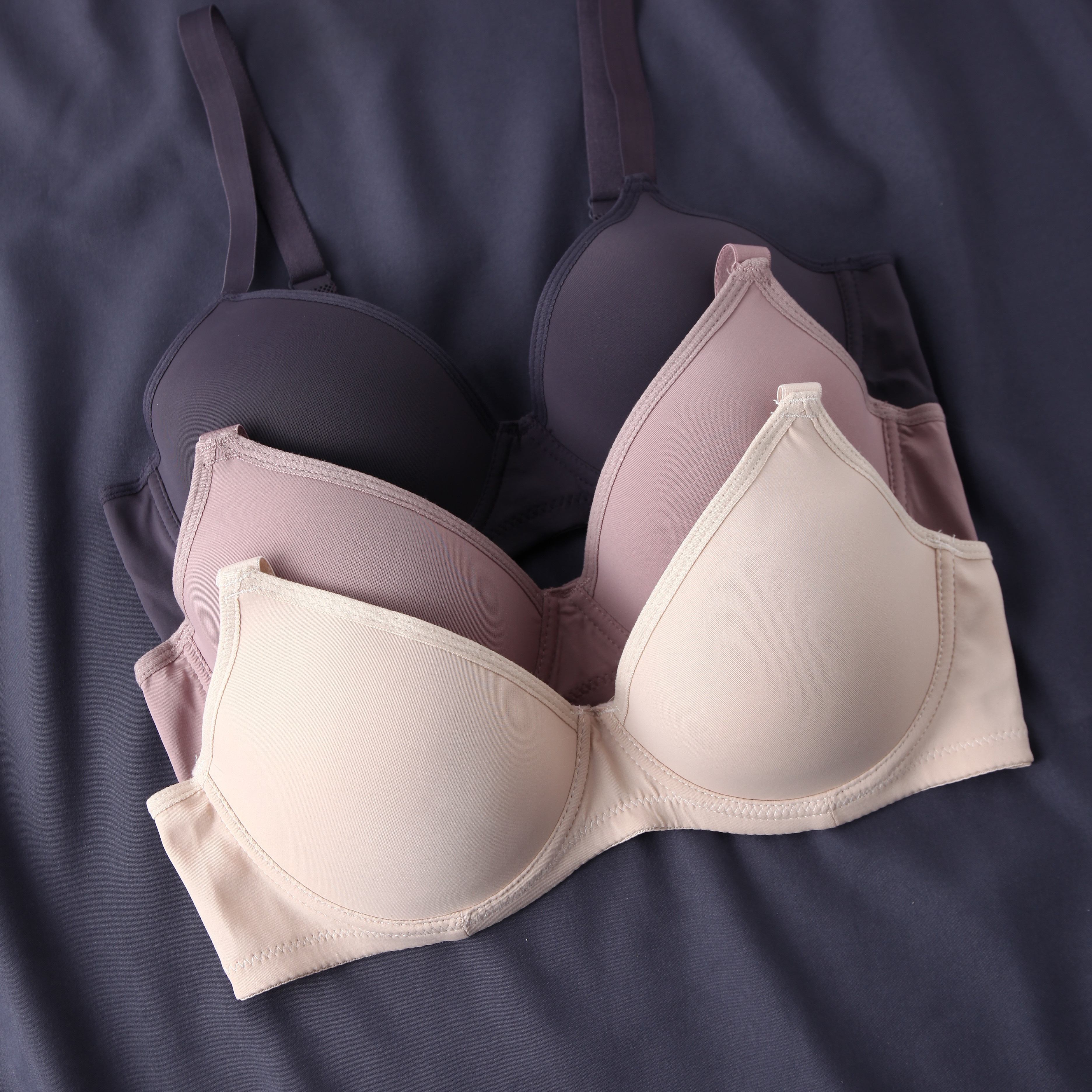 Simple Solid Seamless Bra Comfy Breathable Push Bra Women's - Temu