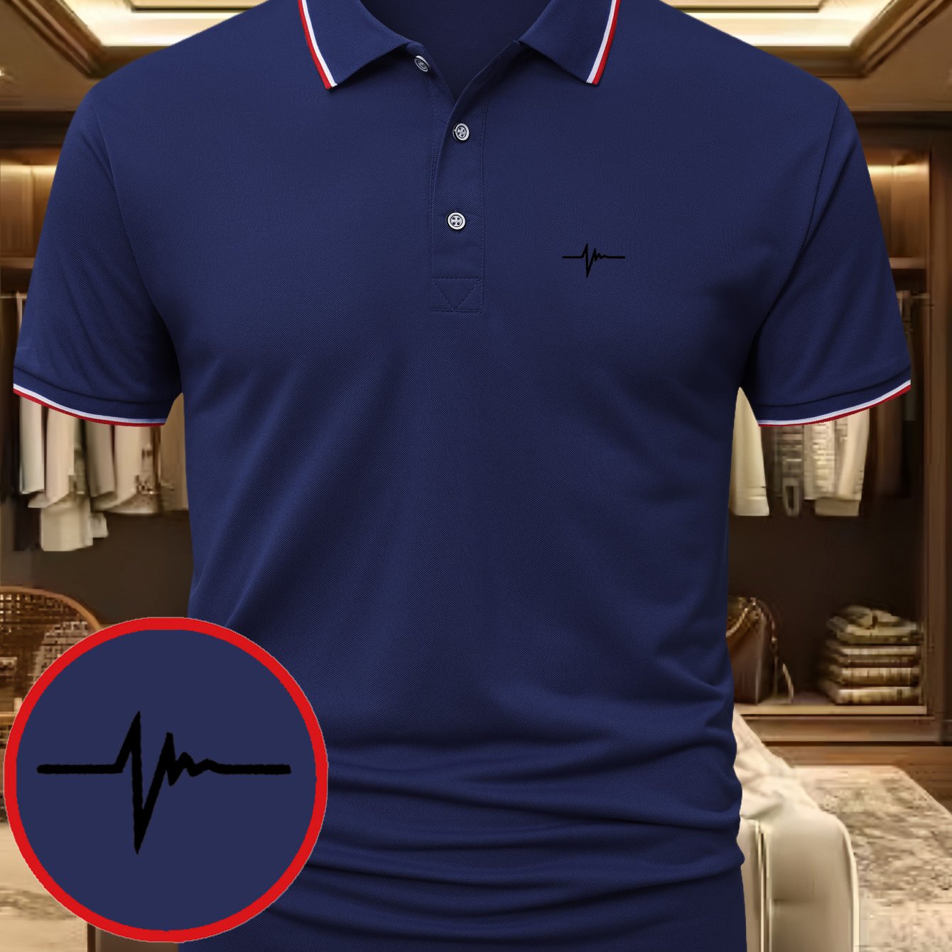 TEMU New Mature Size Business Wear Henley Short Sleeve T-shirt, Men' Shirt With Collar, Short Sleeve, Button-up, Letter Print Regular Fit Streetwear,