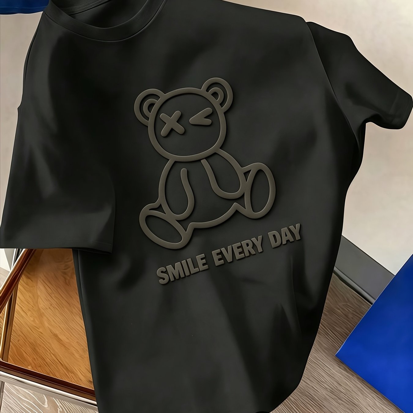 TEMU T-shirt pur puréé (230g)/poids lourd et à manches courtes courtes demi-manches S ( américaine de rue) coupe ample, marque streetwear, imprimé
