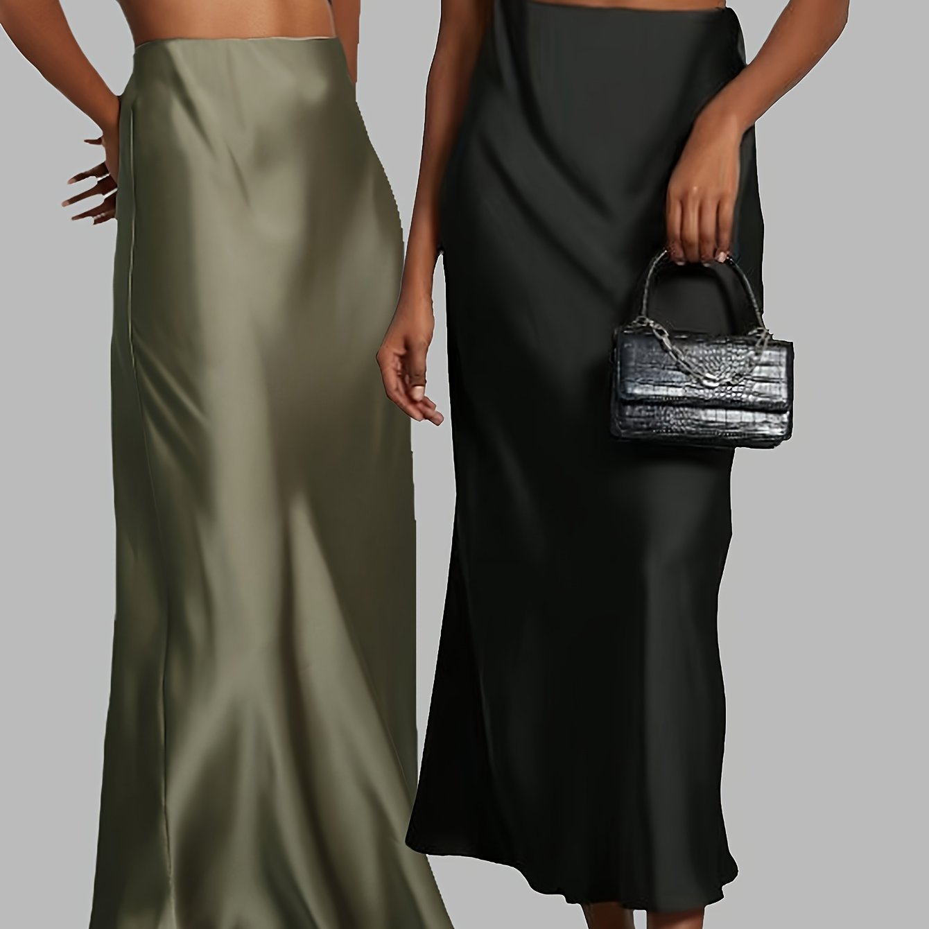 TEMU Ruched Wrap Skirt 2pcs Set