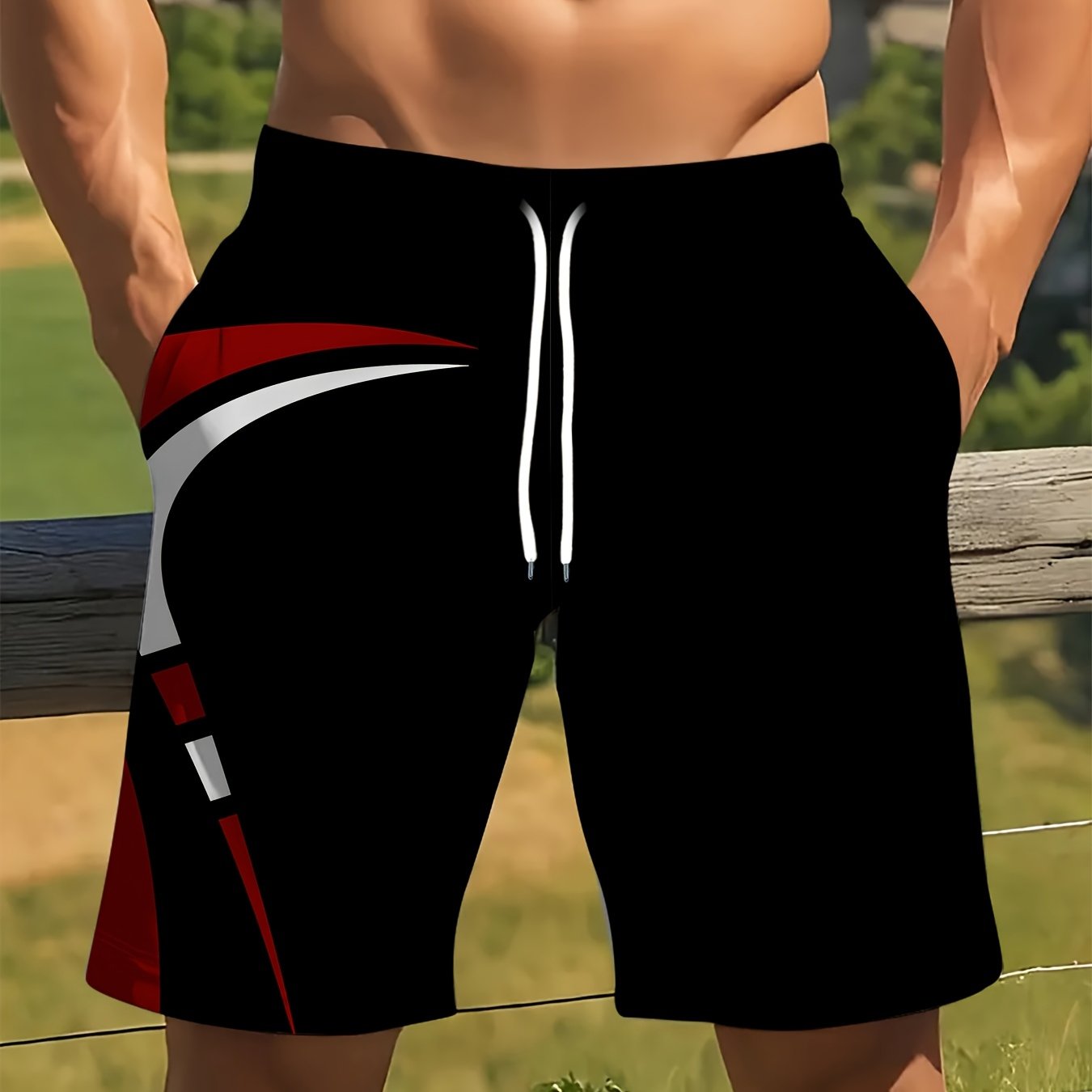 TEMU Pantaloncini estivi da , design con , adatti per attivit� , fitness, e usi, ad asciugatura rapida, pantaloni casual con , ideali per