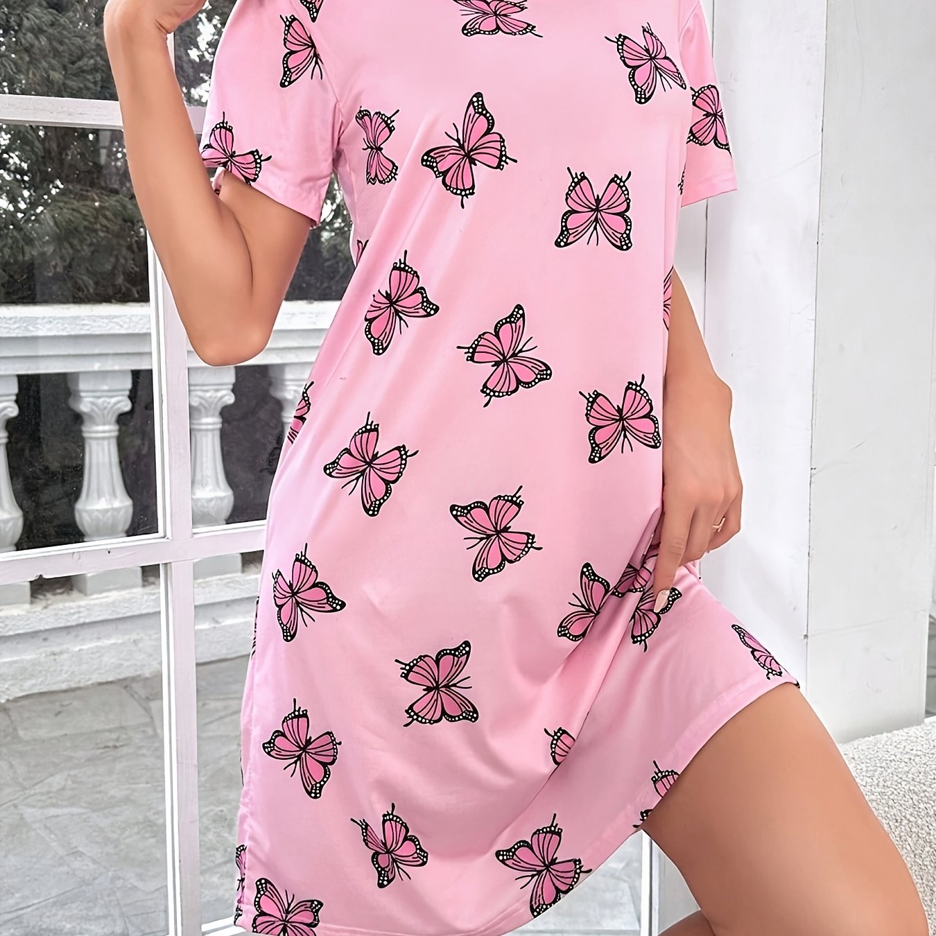 TEMU Print Pajama Nightdress