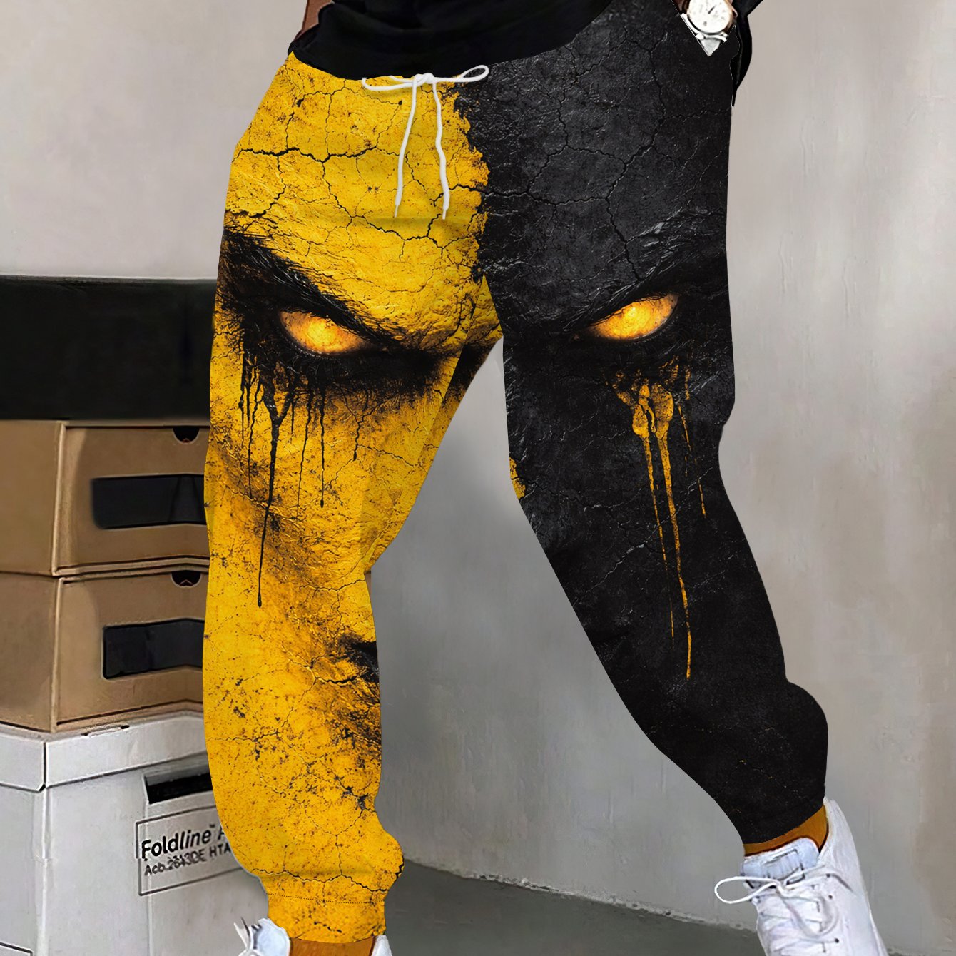 TEMU Men's Print Sweatpants Casual Sports Pants Loose Trousers Streetwear