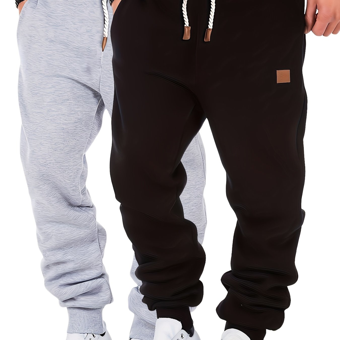 2pcs Men's Fashion -lined Jogger Pants