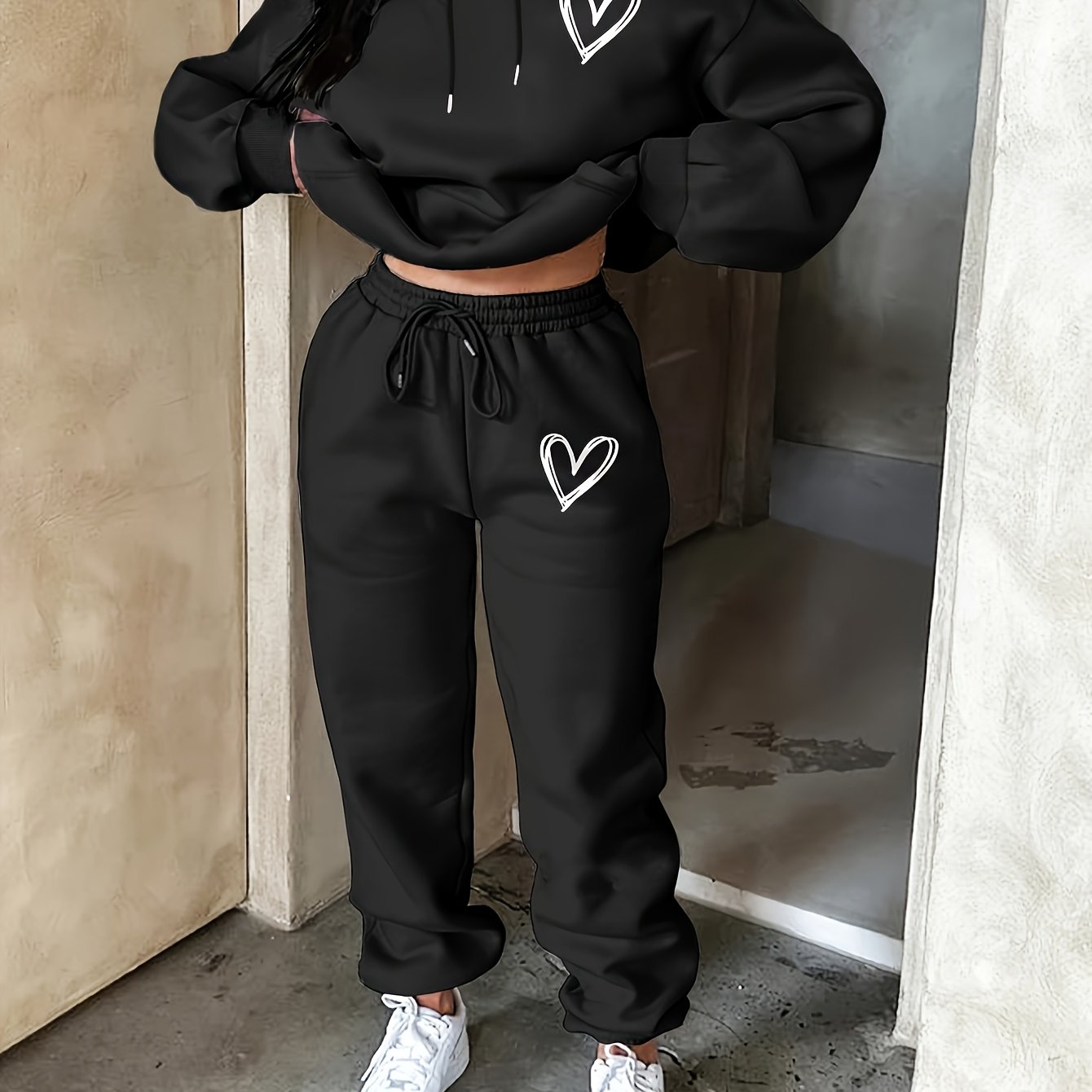 TEMU Conjunto de sudadera para mujer, conjunto de moda casual, moderno y a para mujer